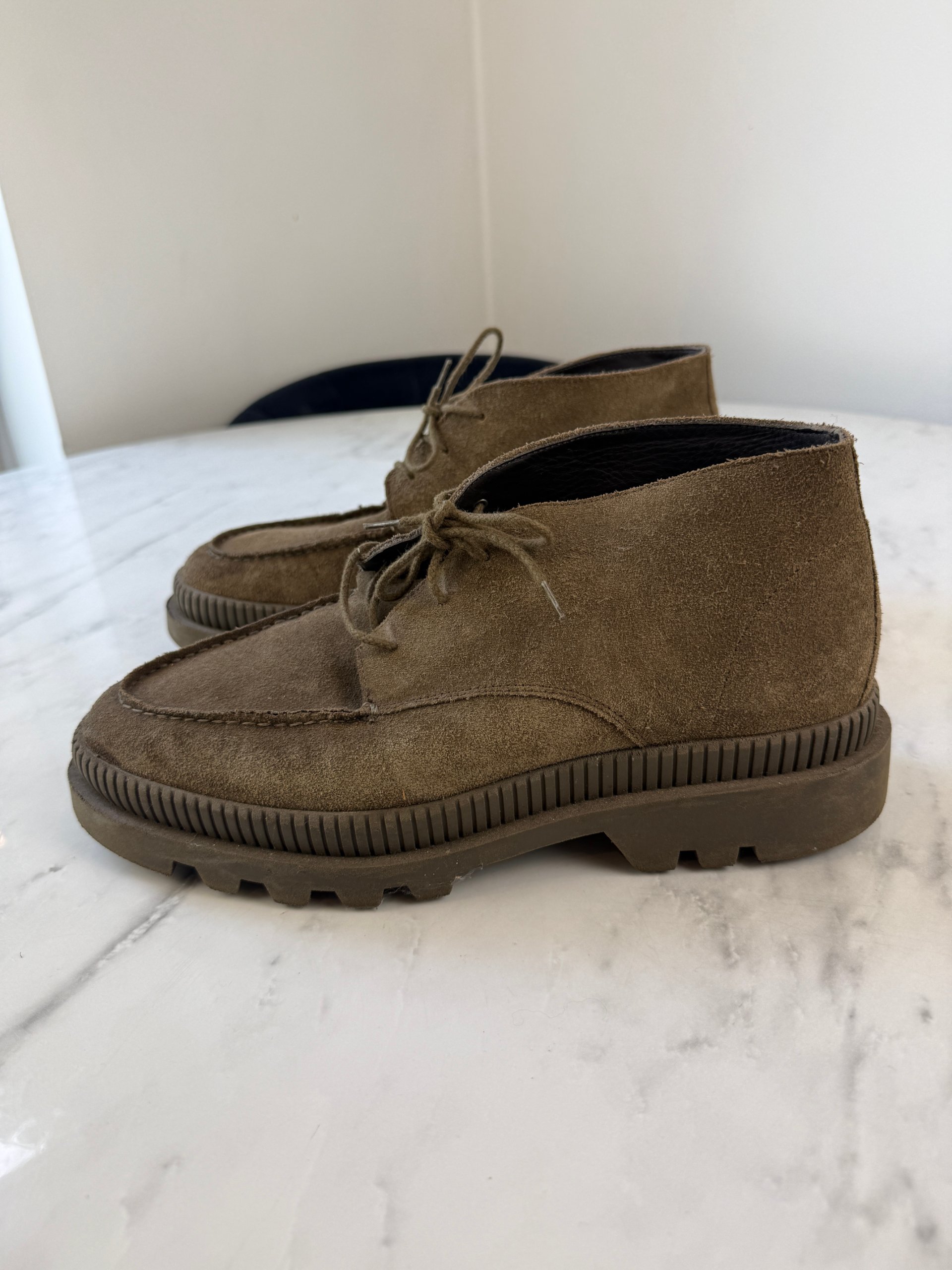 Massimo Dutti Brown Suede Lace-Up Chukka Boots Mens Fits UK 10.5
