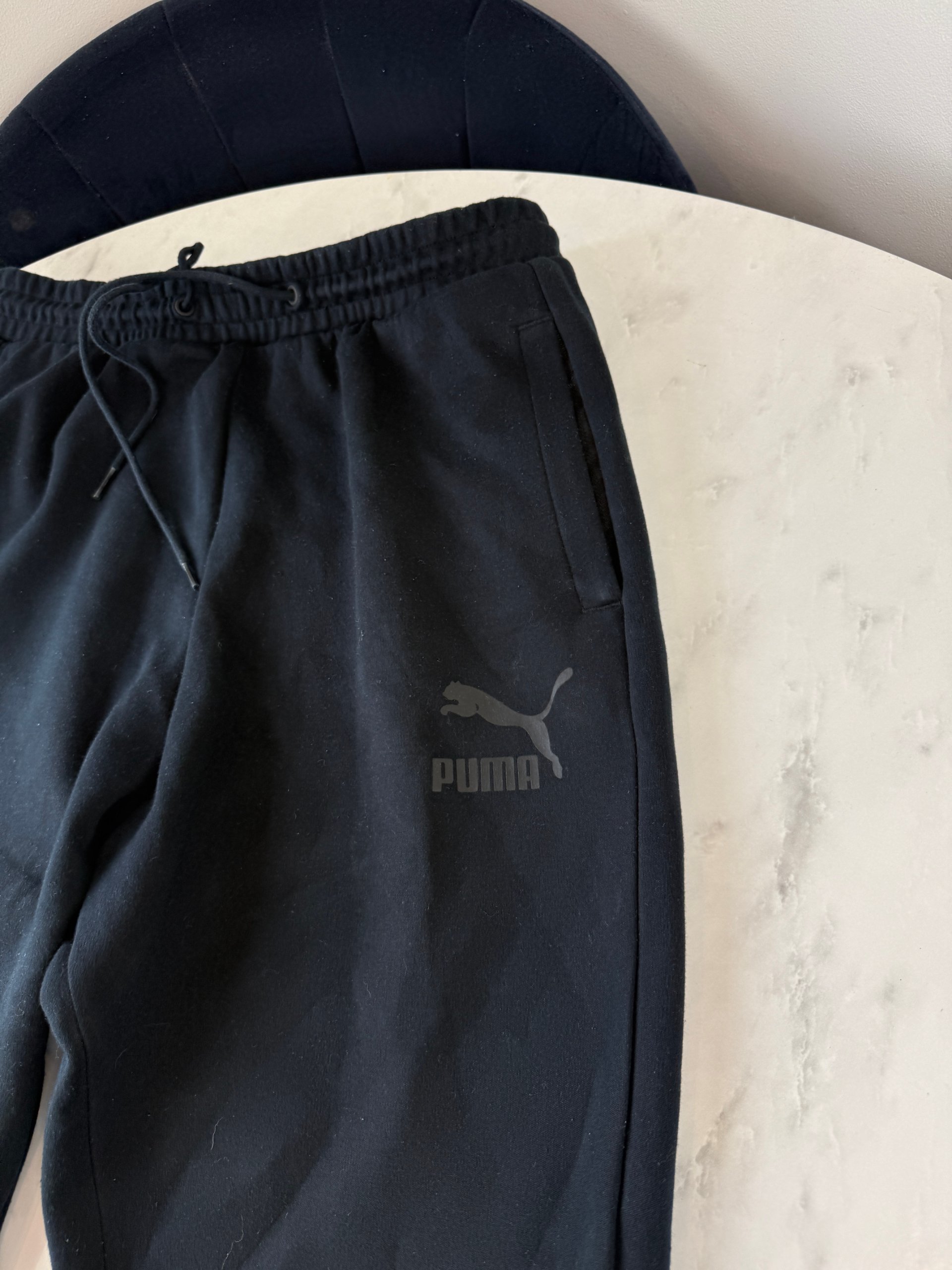 Puma Black Men's Large Joggers Loungewear Sweatpants Casual image 6