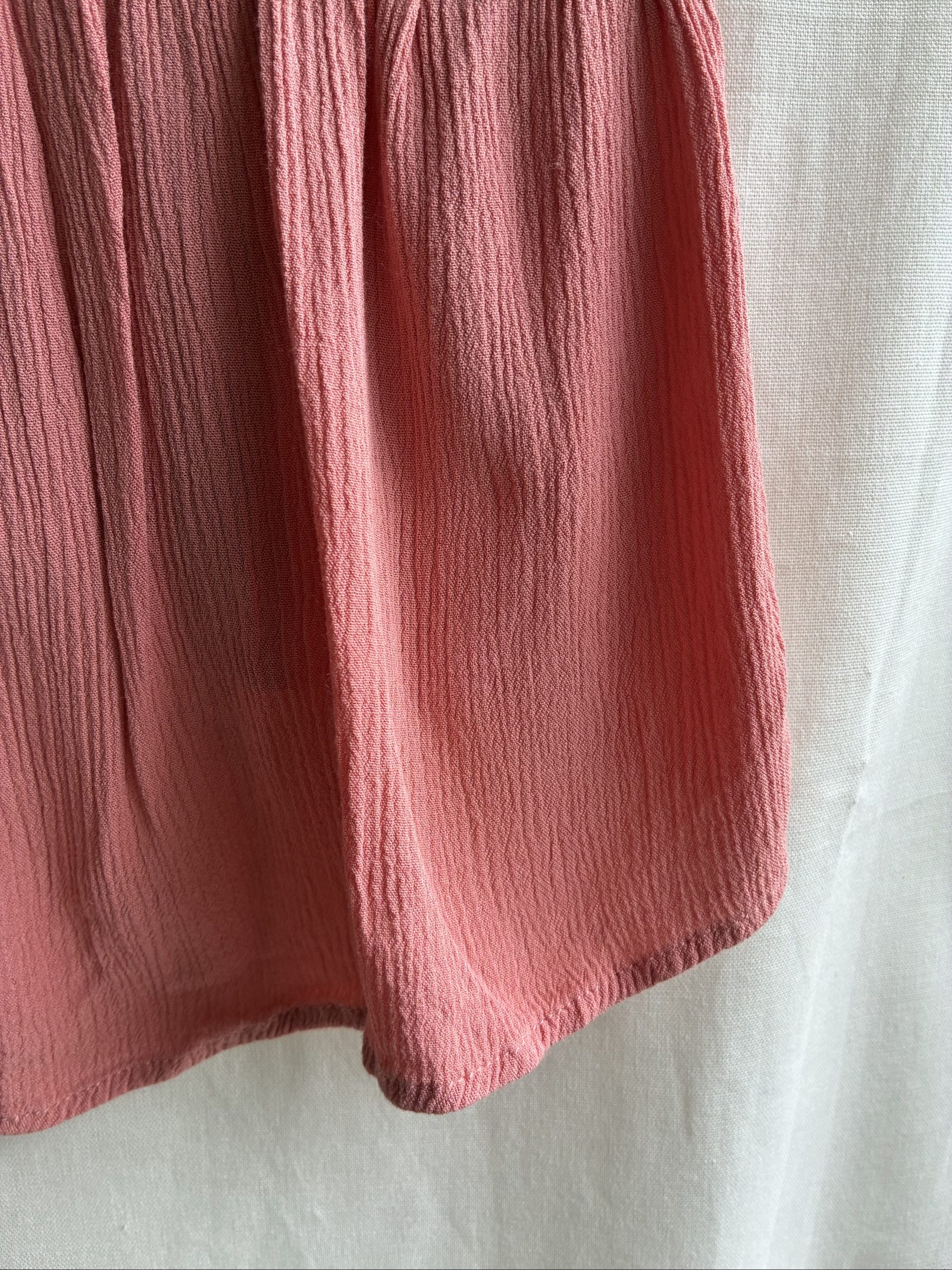 Hurley Y2K Aesthetic Cotton Crinkle Gauze Babydoll Tie Cami Top Size M image 5