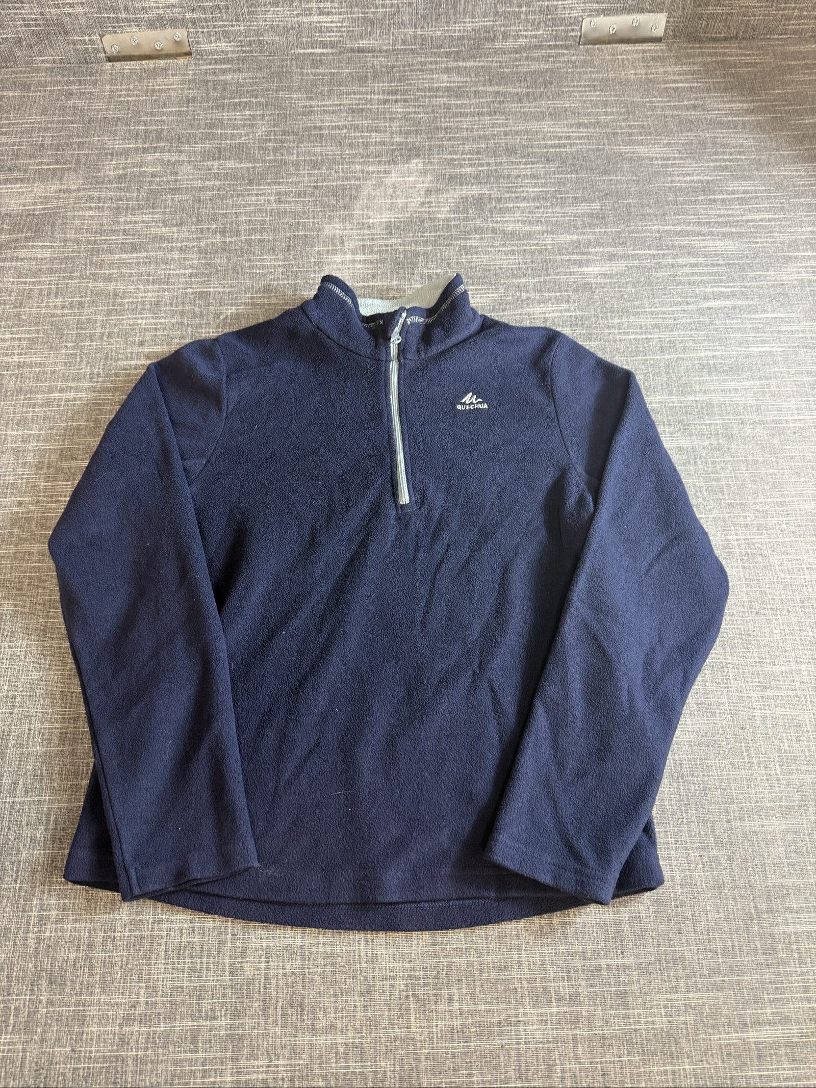 Quechua Kids 10-11 Years Navy Blue Half Zip Fleece Jumper