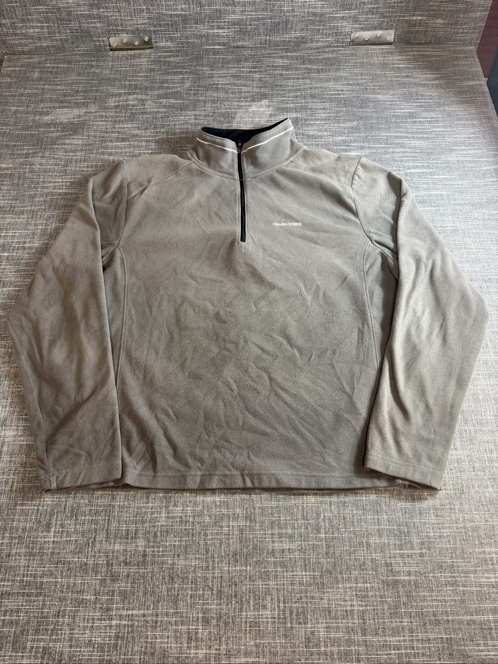 Craghoppers Men’s Grey Fleece 1/4 Zip Jumper XL Outdoor Warm