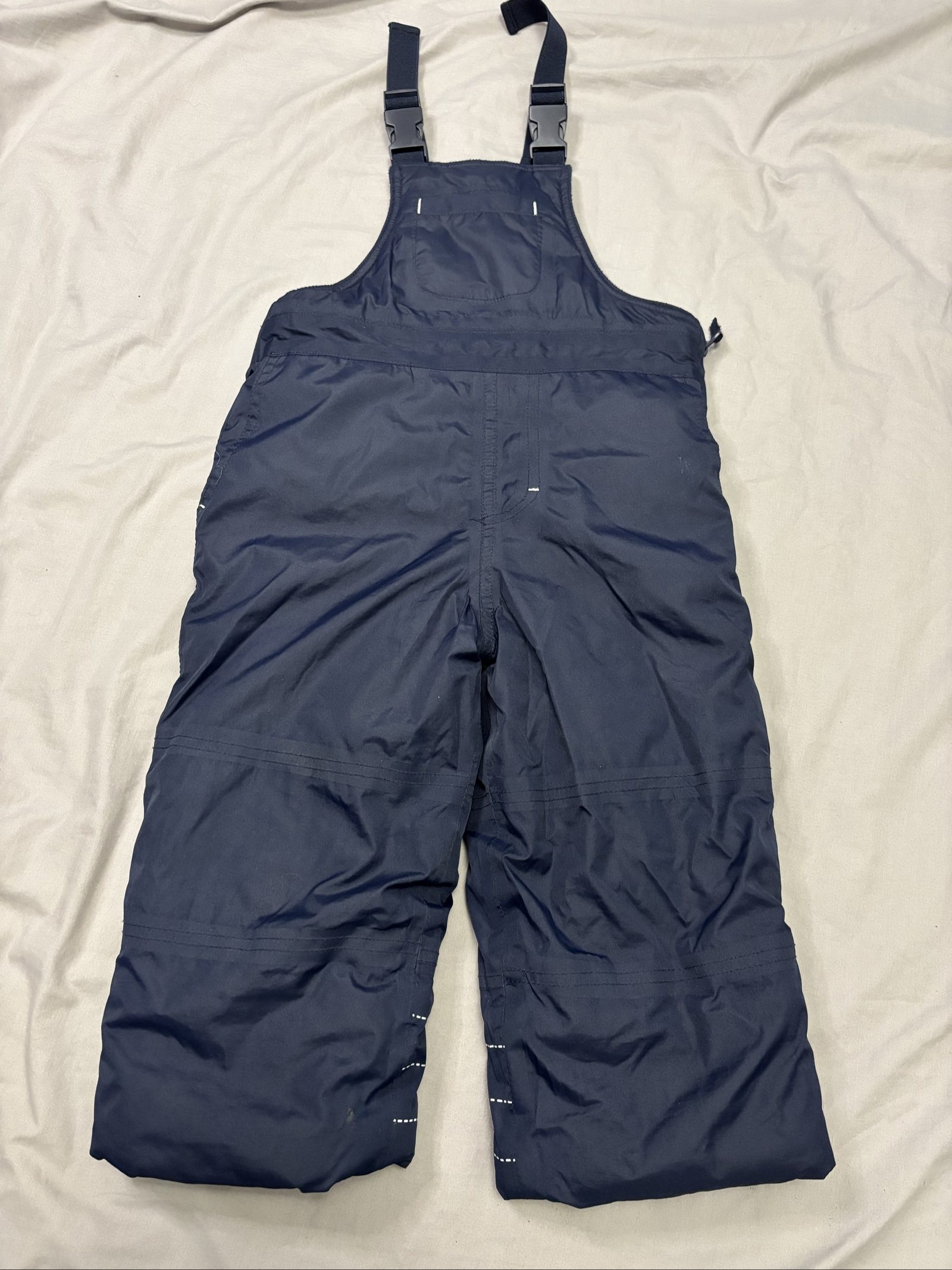 Navy Unisex Children's Waterproof Snow Bibs 24-36m image 2