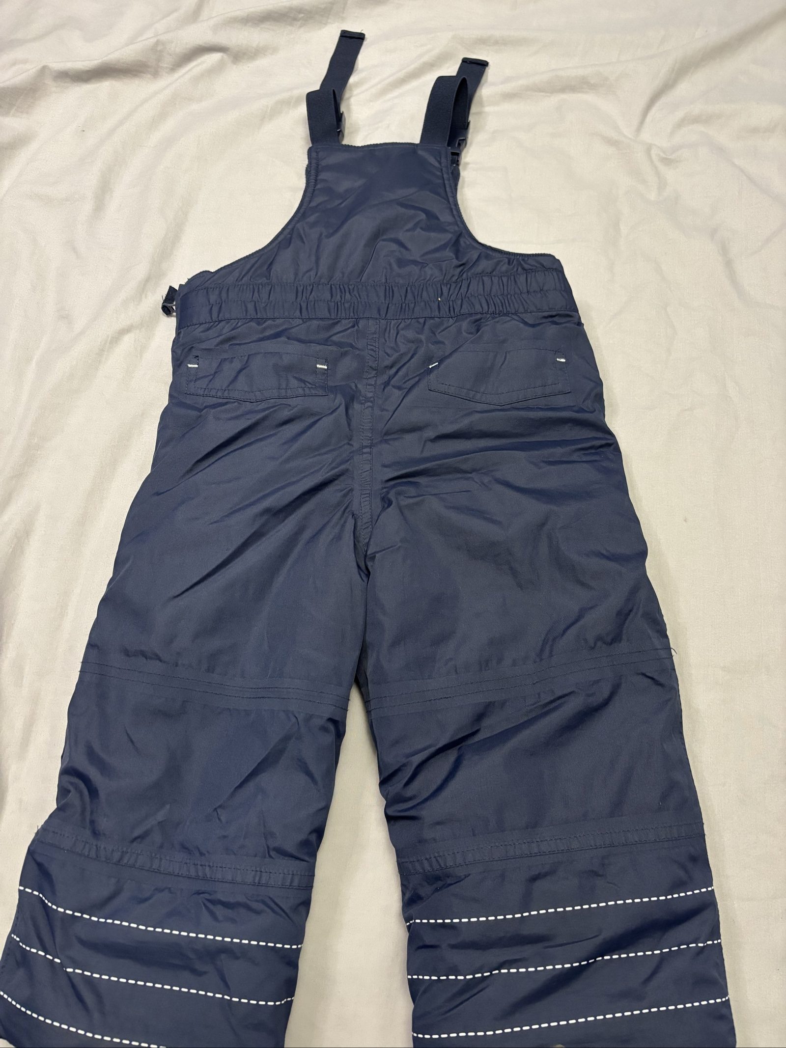 Navy Unisex Children's Waterproof Snow Bibs 24-36m image 4
