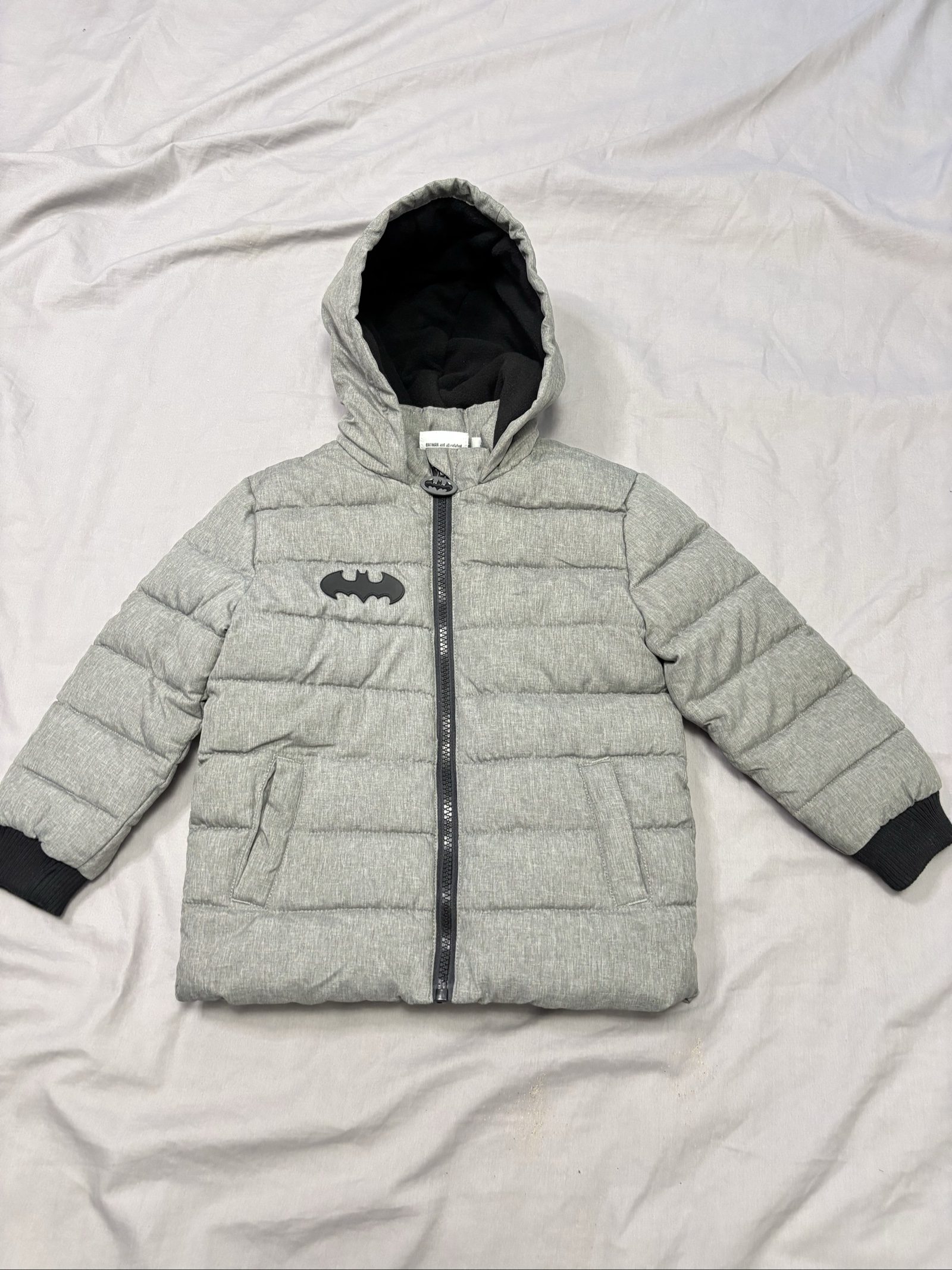 Batman Grey Padded Hooded Kids' Coat UK 2-3Yrs
