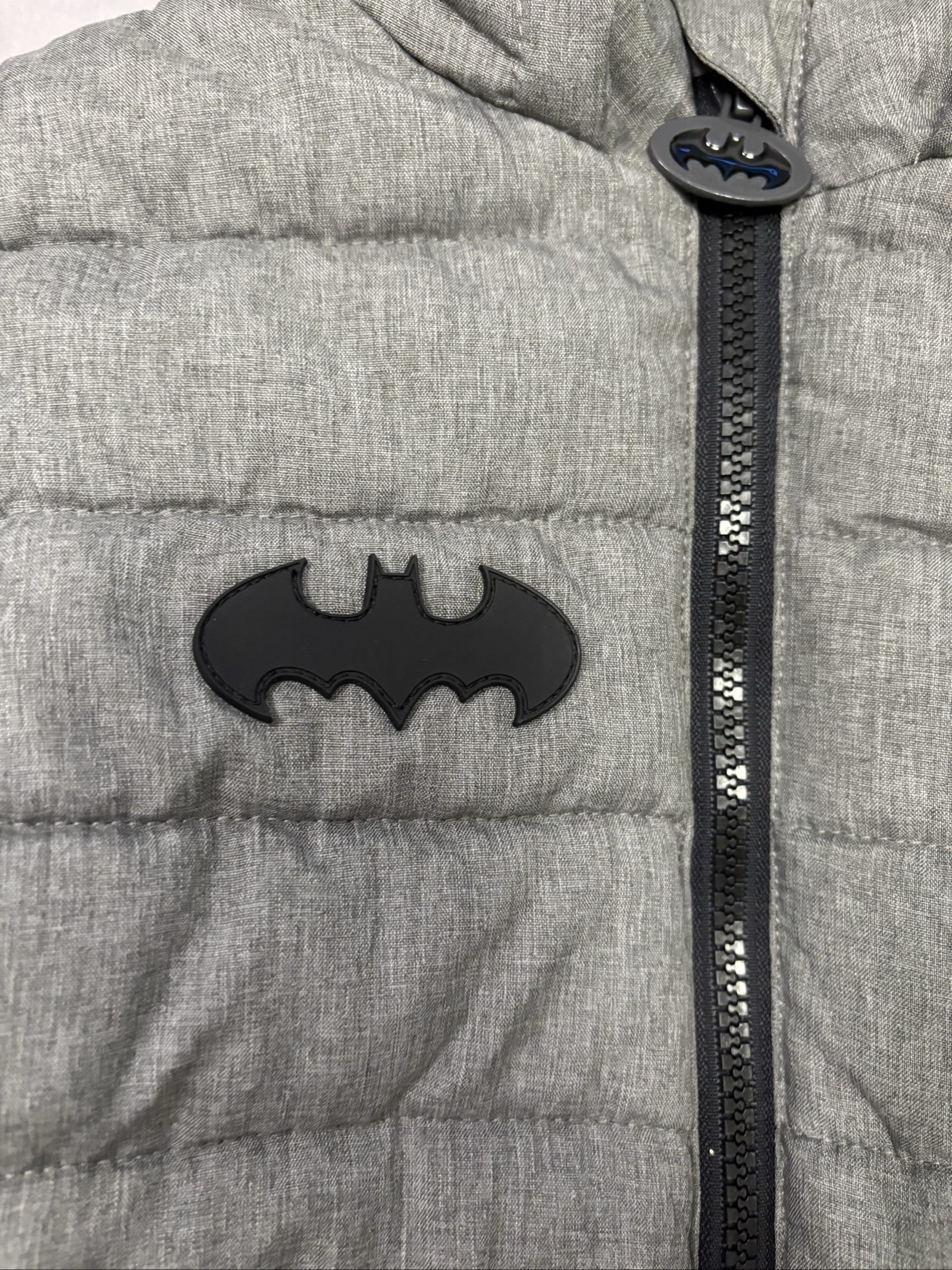 Batman Grey Padded Hooded Kids' Coat UK 2-3Yrs image 2