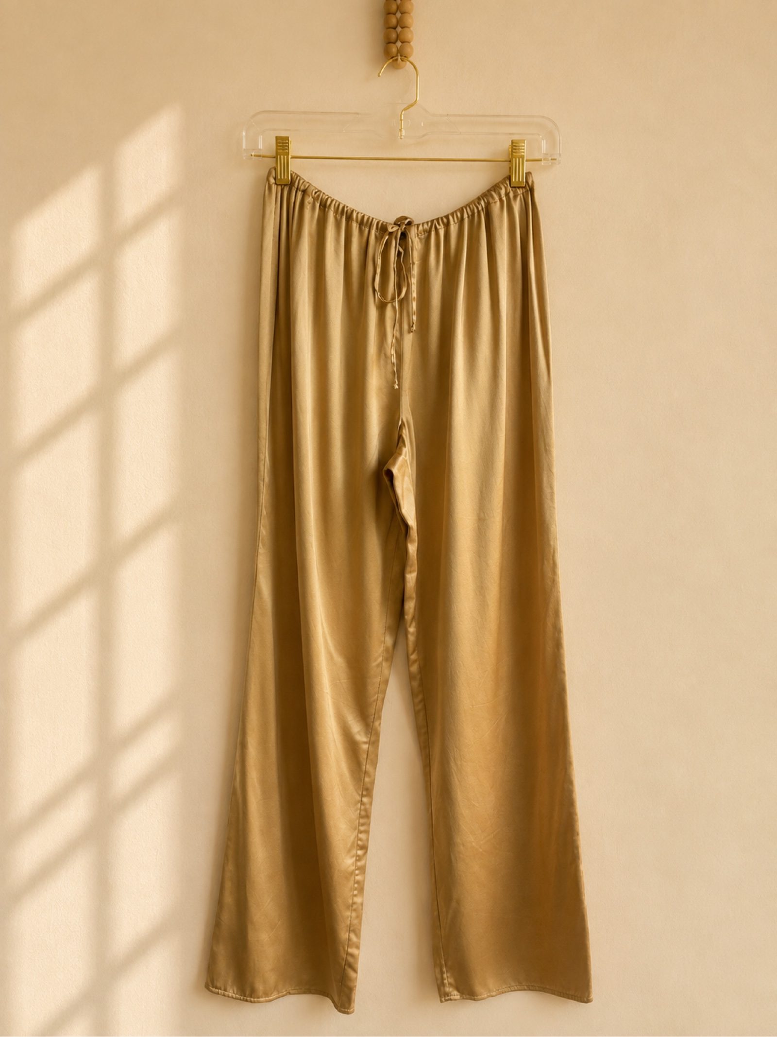 VTG Y2K Moda International Victoria’s Secret Gold Liquid Silk Lounge Pants