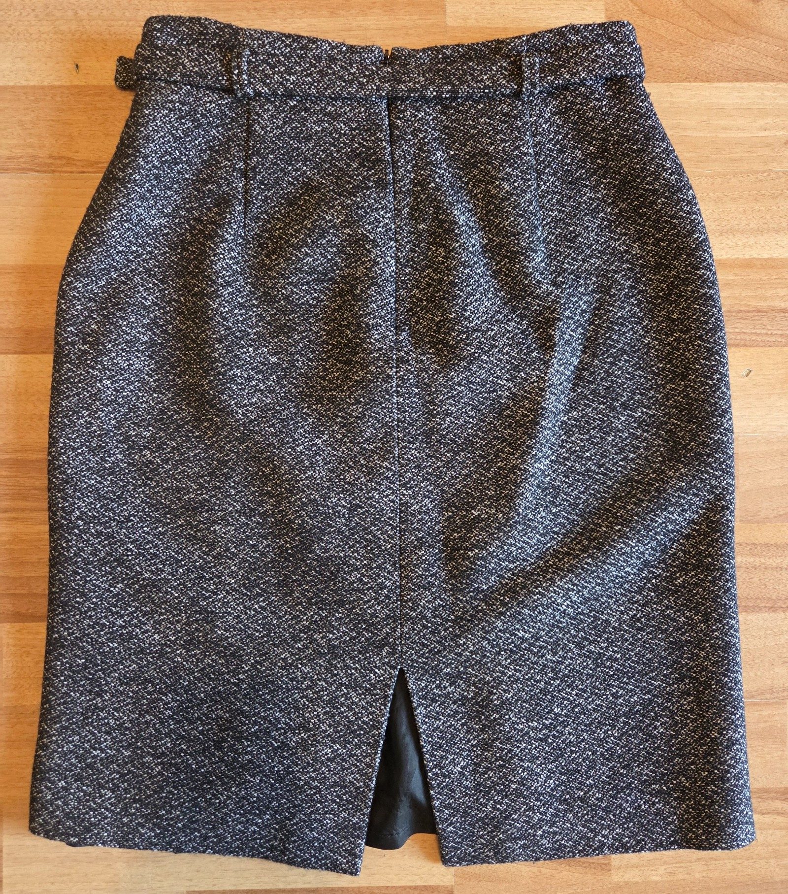 Unbranded Women's Black & White Tweed Pencil Skirt UK 14 image 2