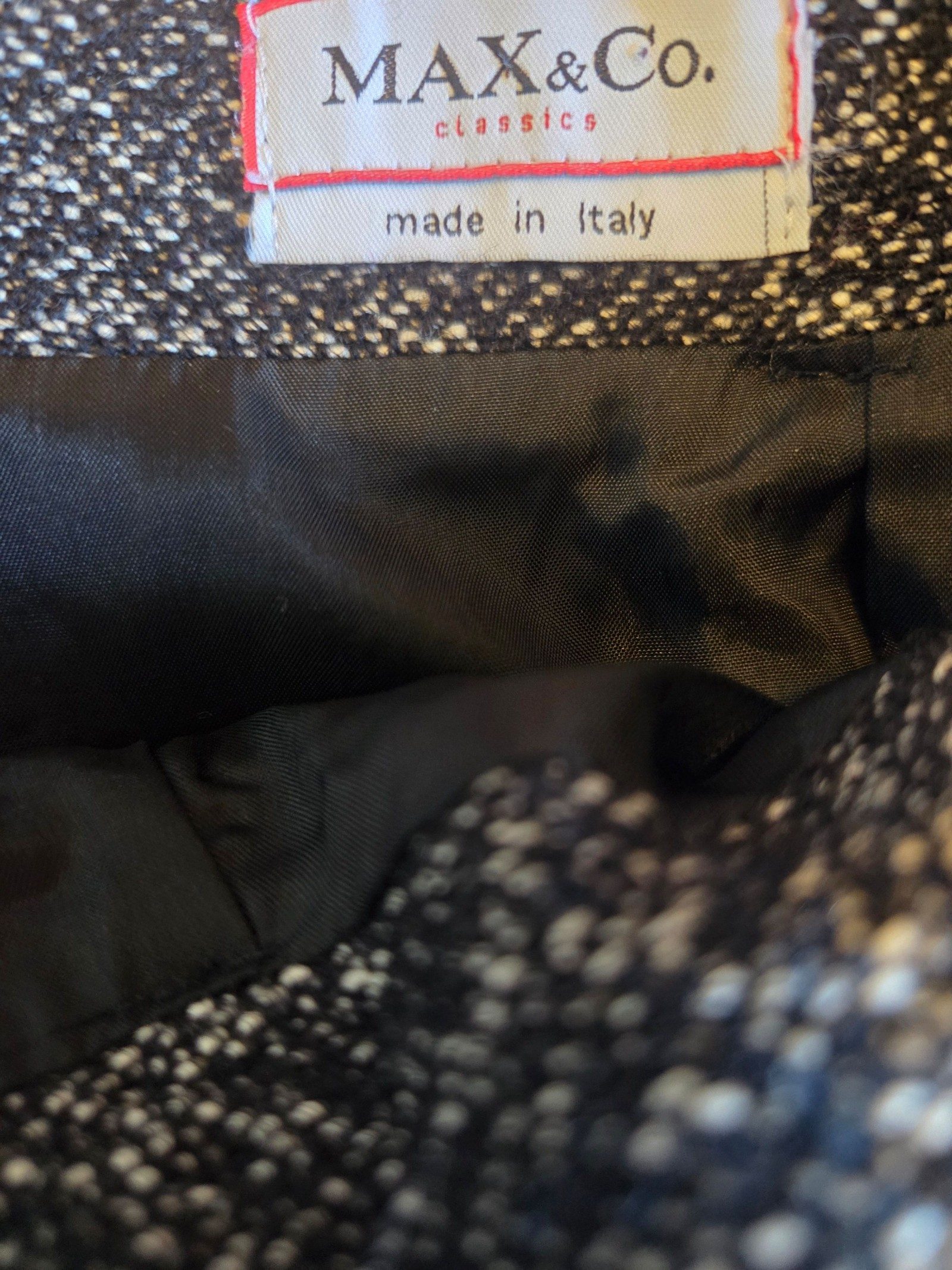 Max & Co. Black & White Tweed Wool Skirt AU 12 image 4