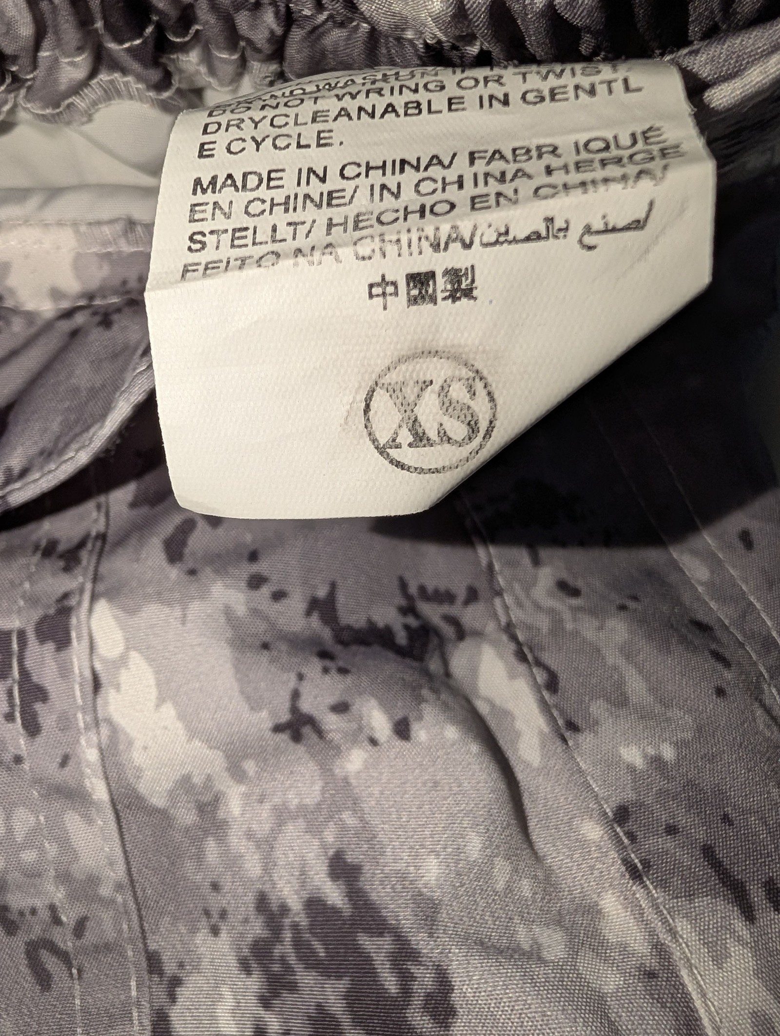 Grey Camouflage Cargo Pants XS Cotton Blend image 3