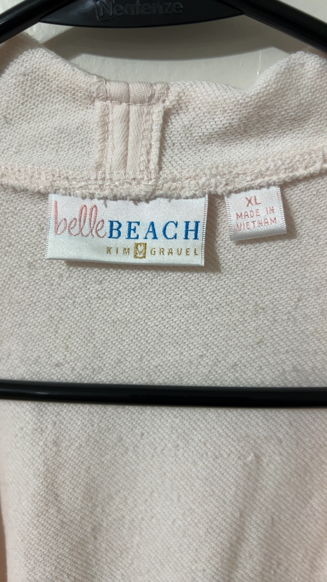 belleBEACH Women's Light Pink Open Front Cardigan XL Soft Fabric image 3