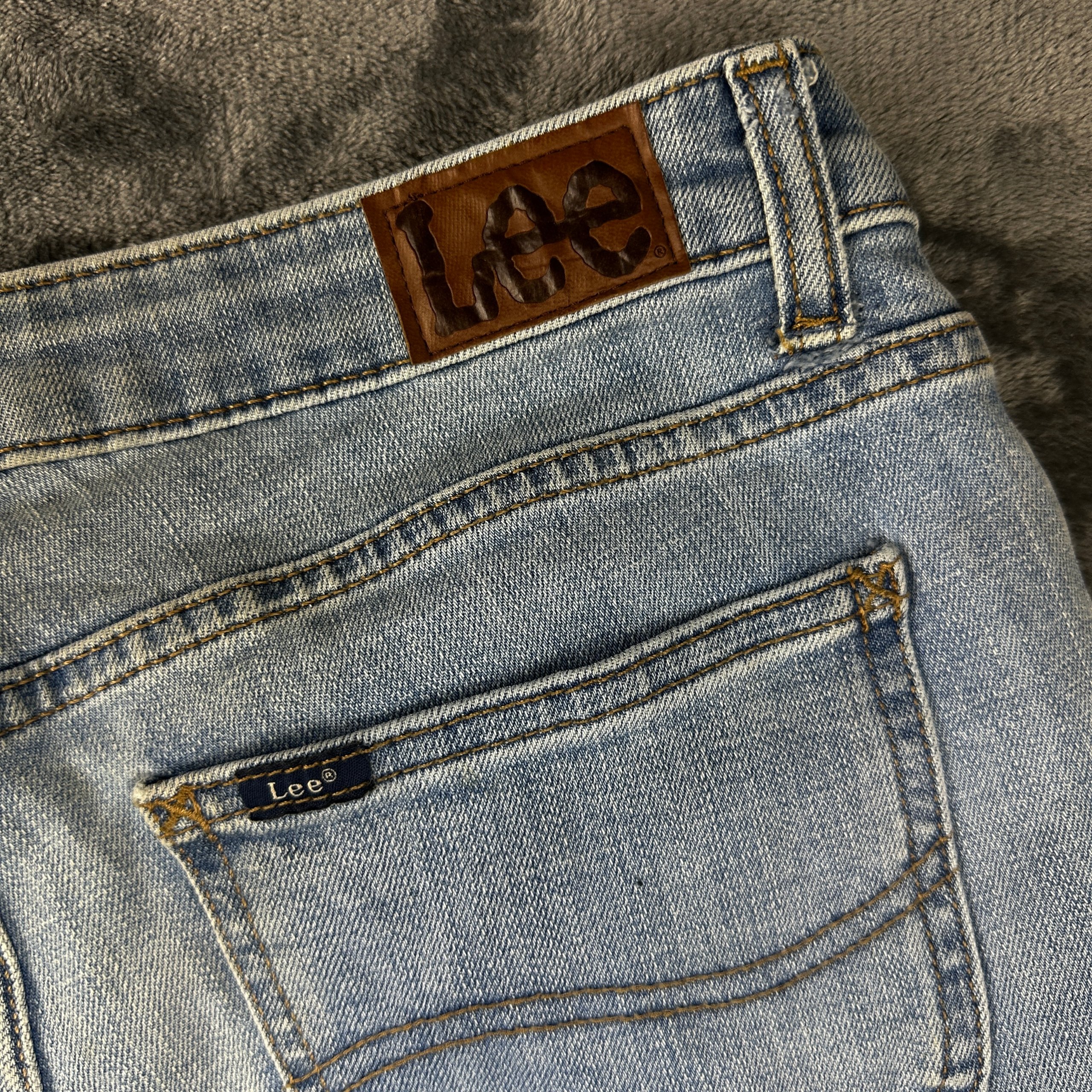 Lee Light Wash Slim Fit Skinny Leg Mid Rise Jeans - W32 L27 image 8