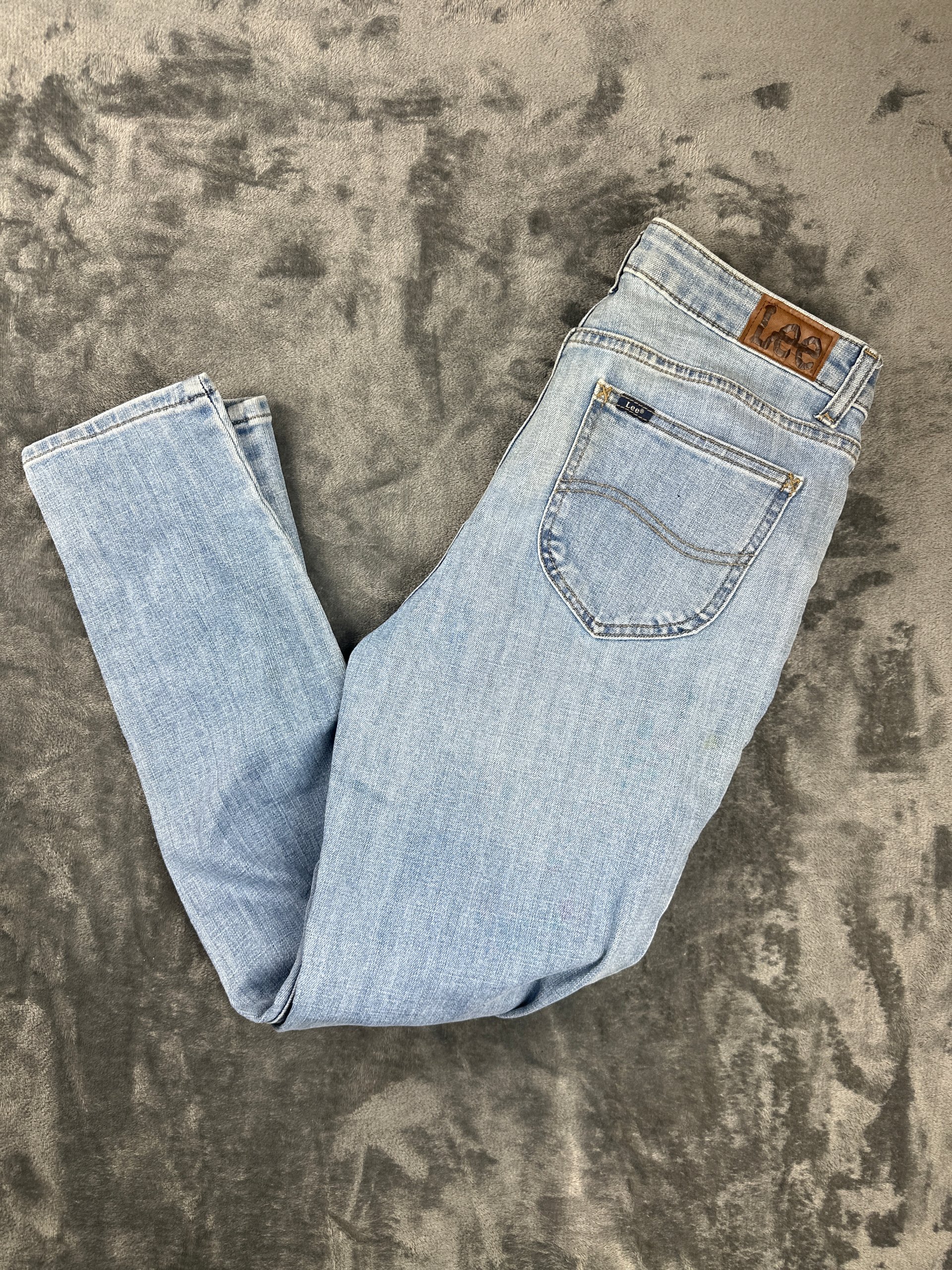 Lee Light Wash Slim Fit Skinny Leg Mid Rise Jeans - W32 L27