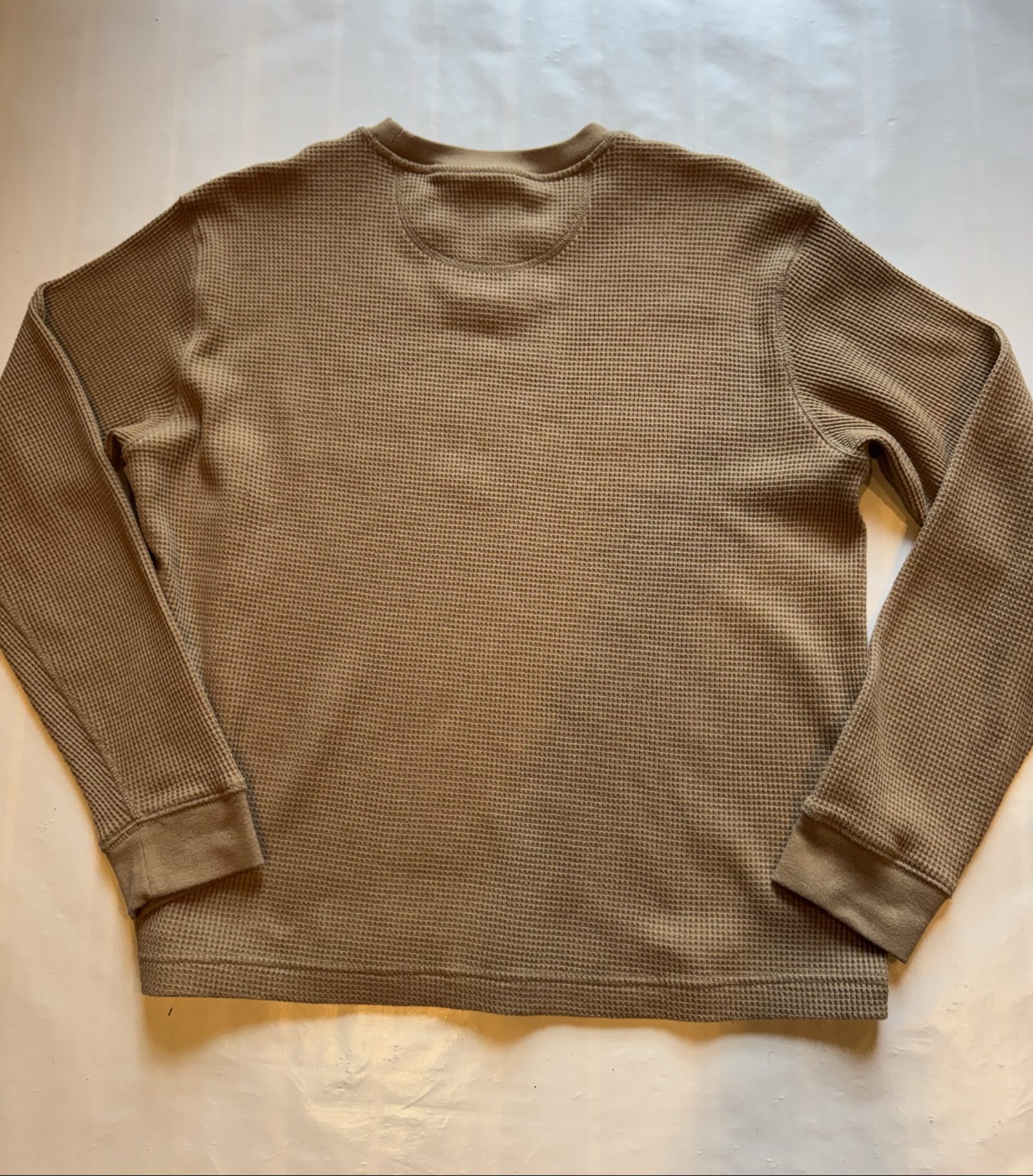 American Eagle Brown Waffle Knit Long Sleeve Shirt Medium image 5