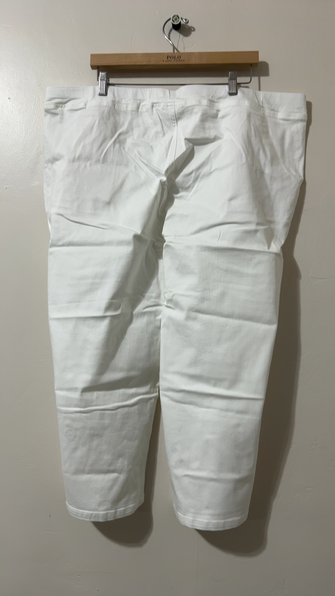 Kim Gravel White Women's 24W Button Detail Stretch Pants image 2