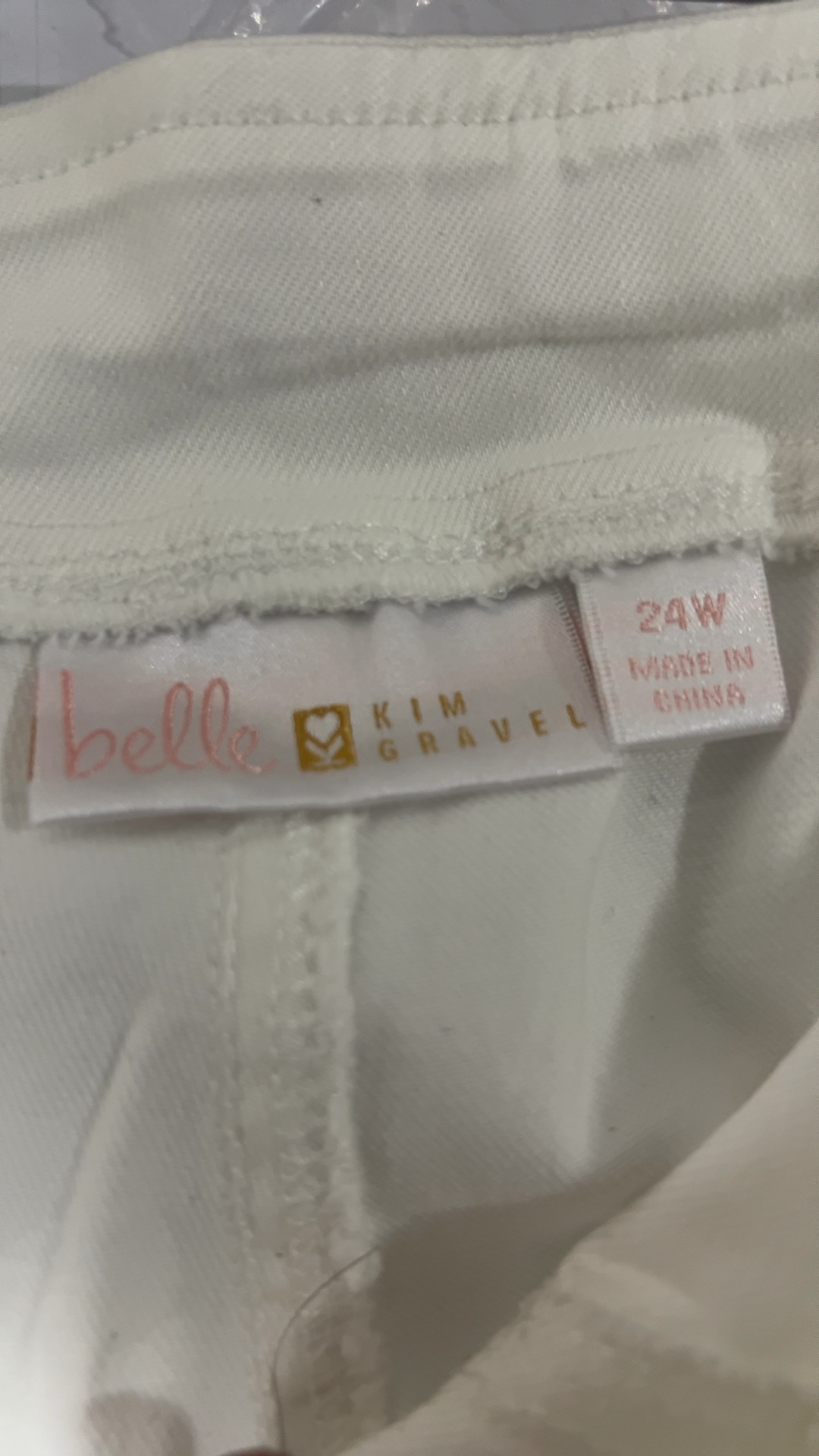 Kim Gravel White Women's 24W Button Detail Stretch Pants image 3