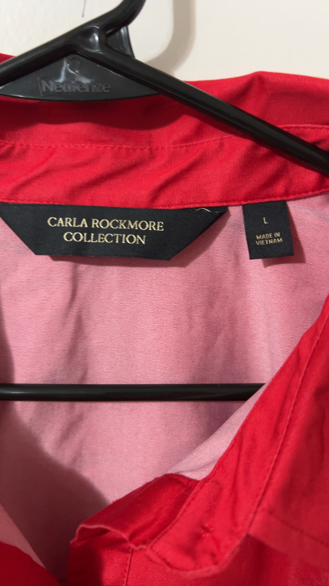 Carla Rockmore Women Red Shirt Large Drawstring Waist image 3