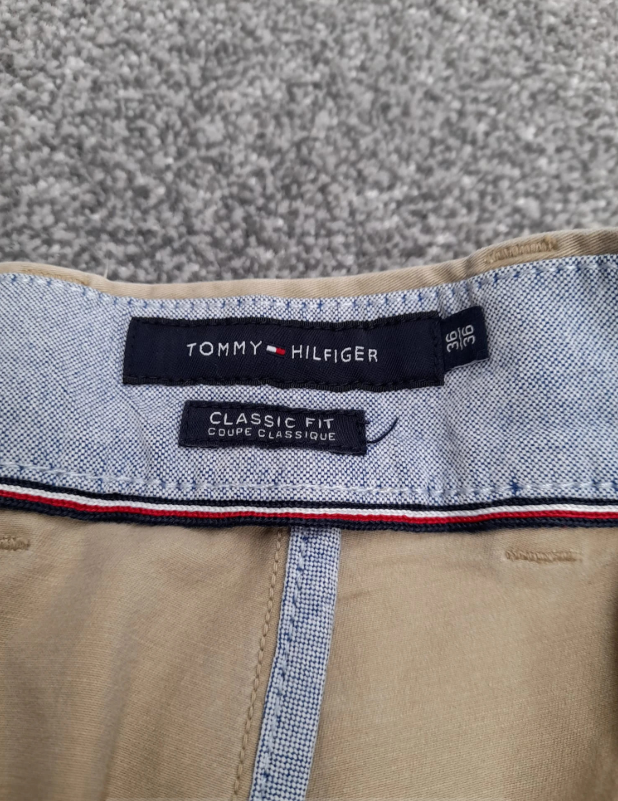 Tommy Hilfiger Mens Beige Classic Fit Chinos 36" image 2