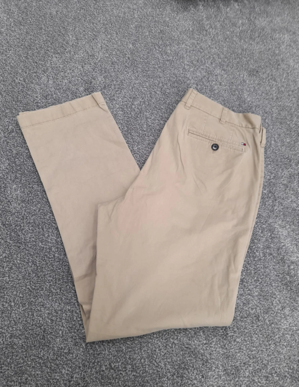Tommy Hilfiger Mens Beige Classic Fit Chinos 36" image 7