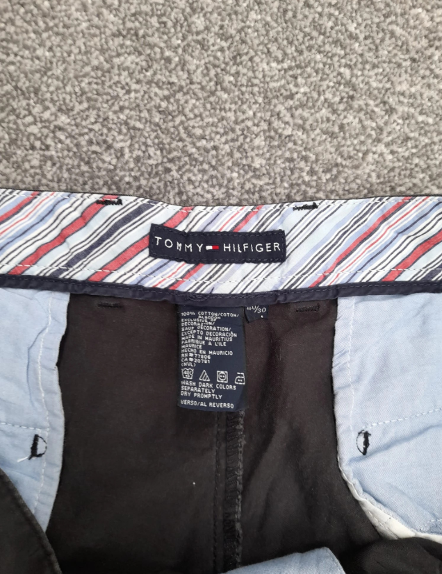 Tommy Hilfiger Black Cotton Chinos 40" image 3
