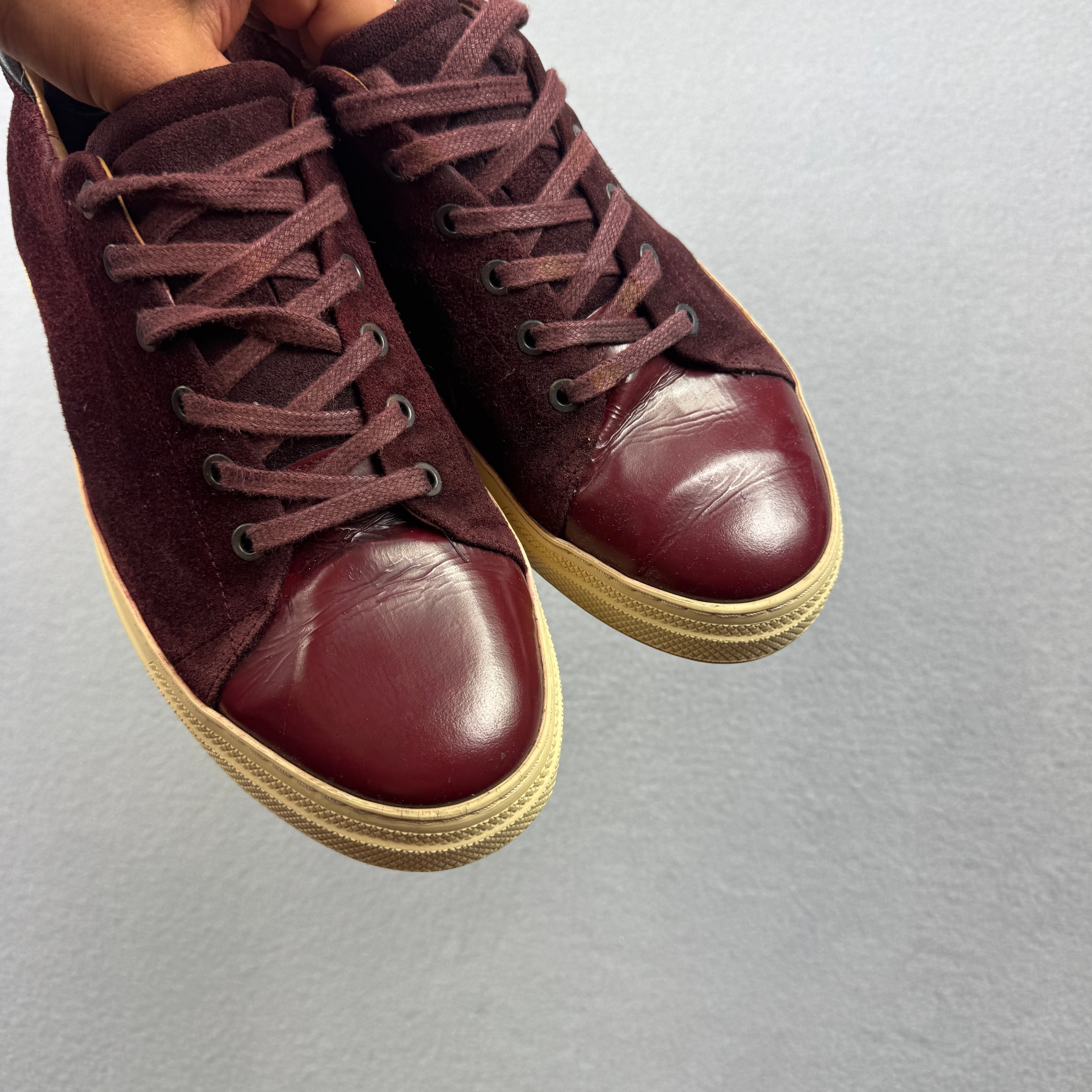 Gant Burgundy Suede & Leather Sneakers Size 44 / 28cm image 5