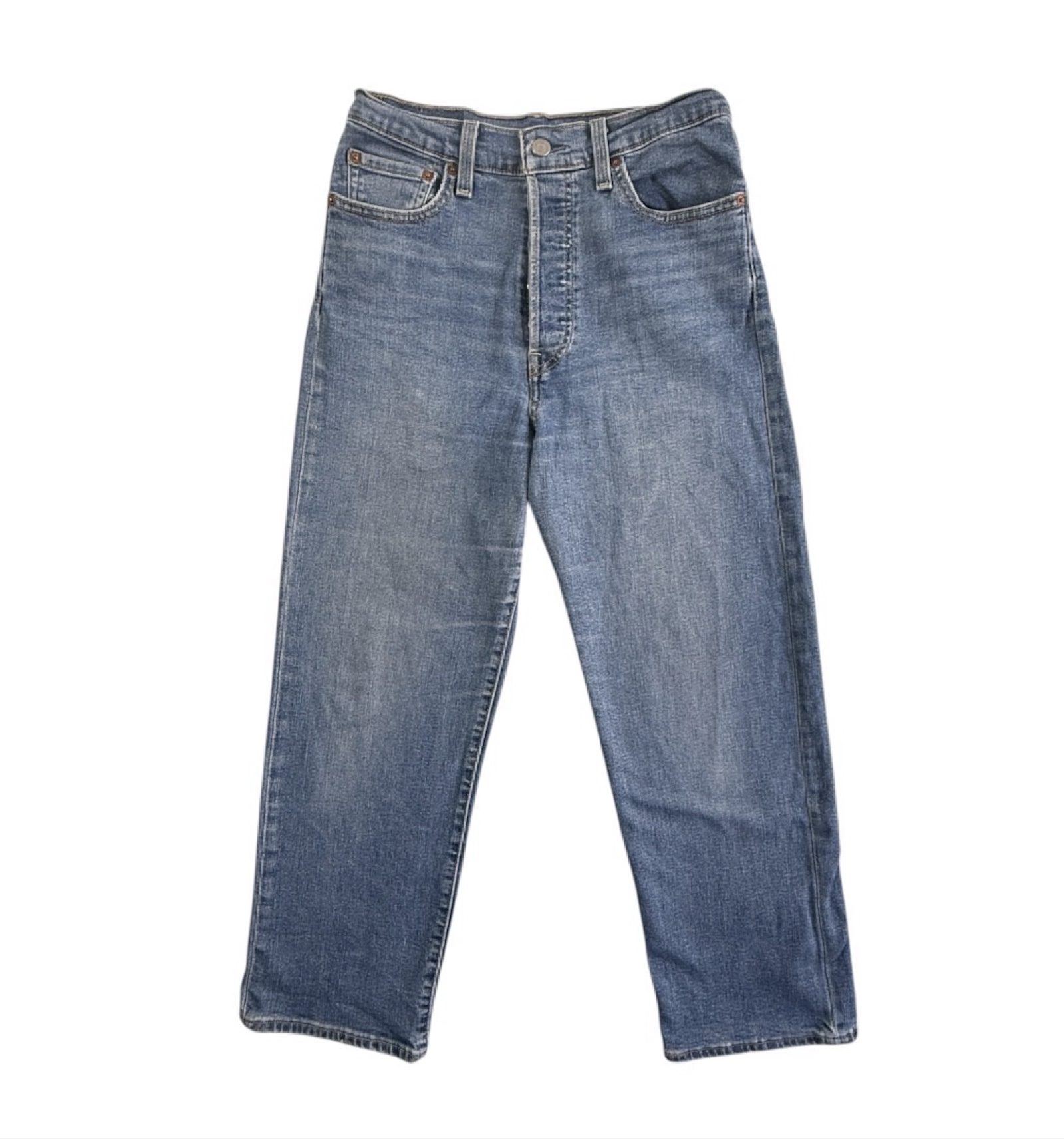 Levi’s Ribcage Straight Ankle Women’s Jeans W28 L27 Blue High Rise Stretch