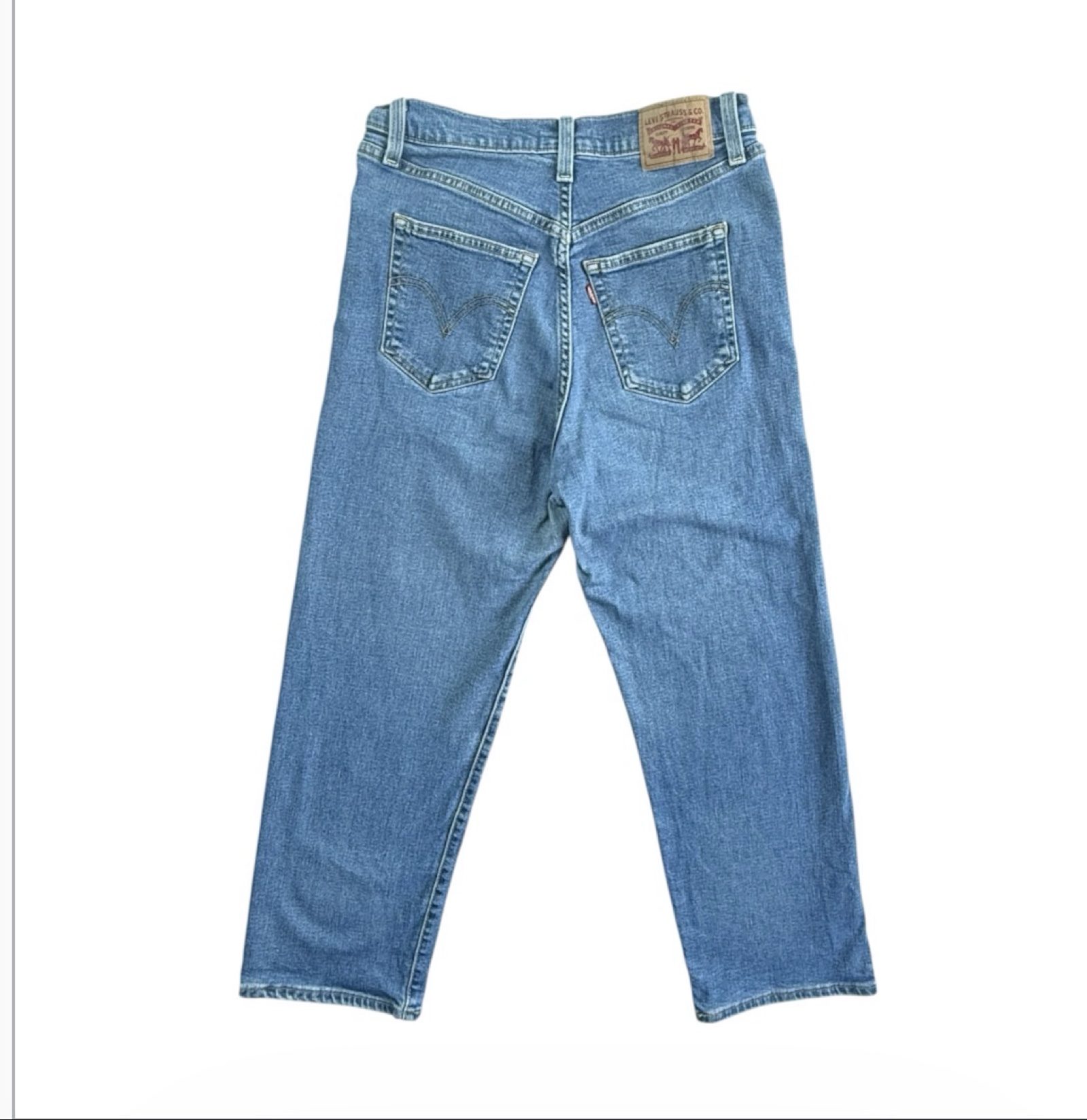 Levi’s Ribcage Straight Ankle Women’s Jeans W28 L27 Blue High Rise Stretch image 2