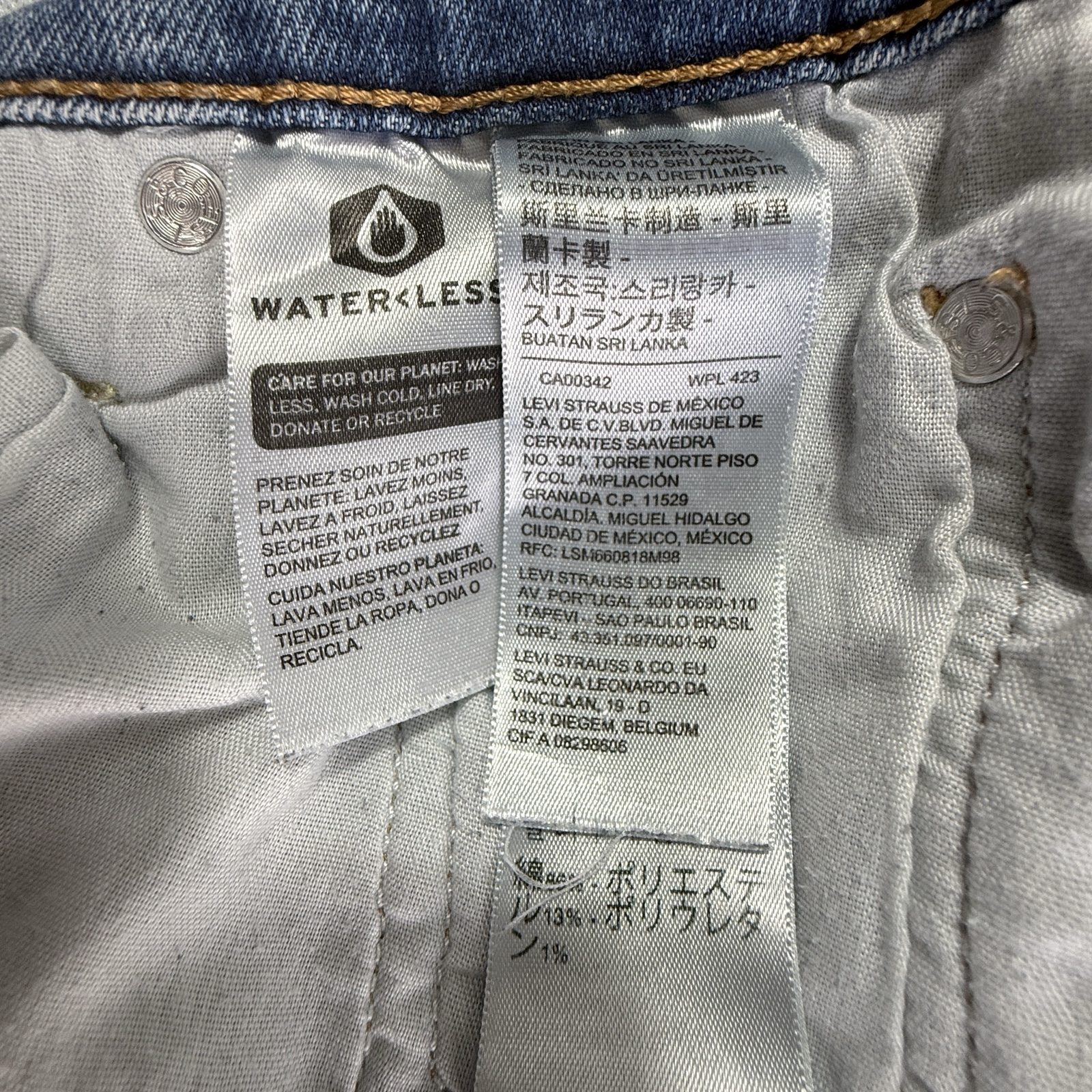 Levi’s Ribcage Straight Ankle Women’s Jeans W28 L27 Blue High Rise Stretch image 6