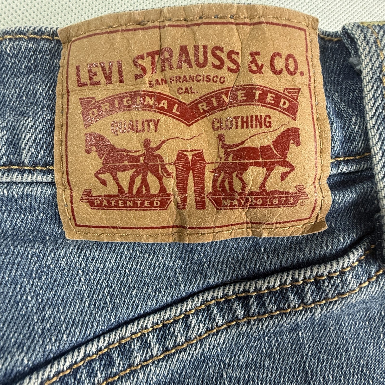 Levi’s Ribcage Straight Ankle Women’s Jeans W28 L27 Blue High Rise Stretch image 9