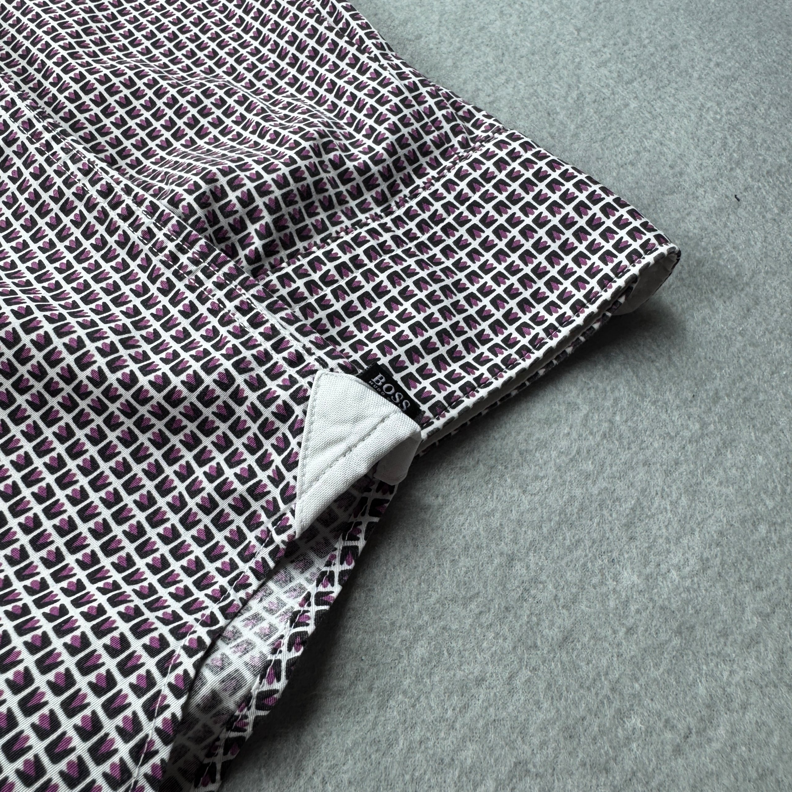 Hugo Boss Men's Patterned Cotton Slim Fit Strerch Shirt S image 4