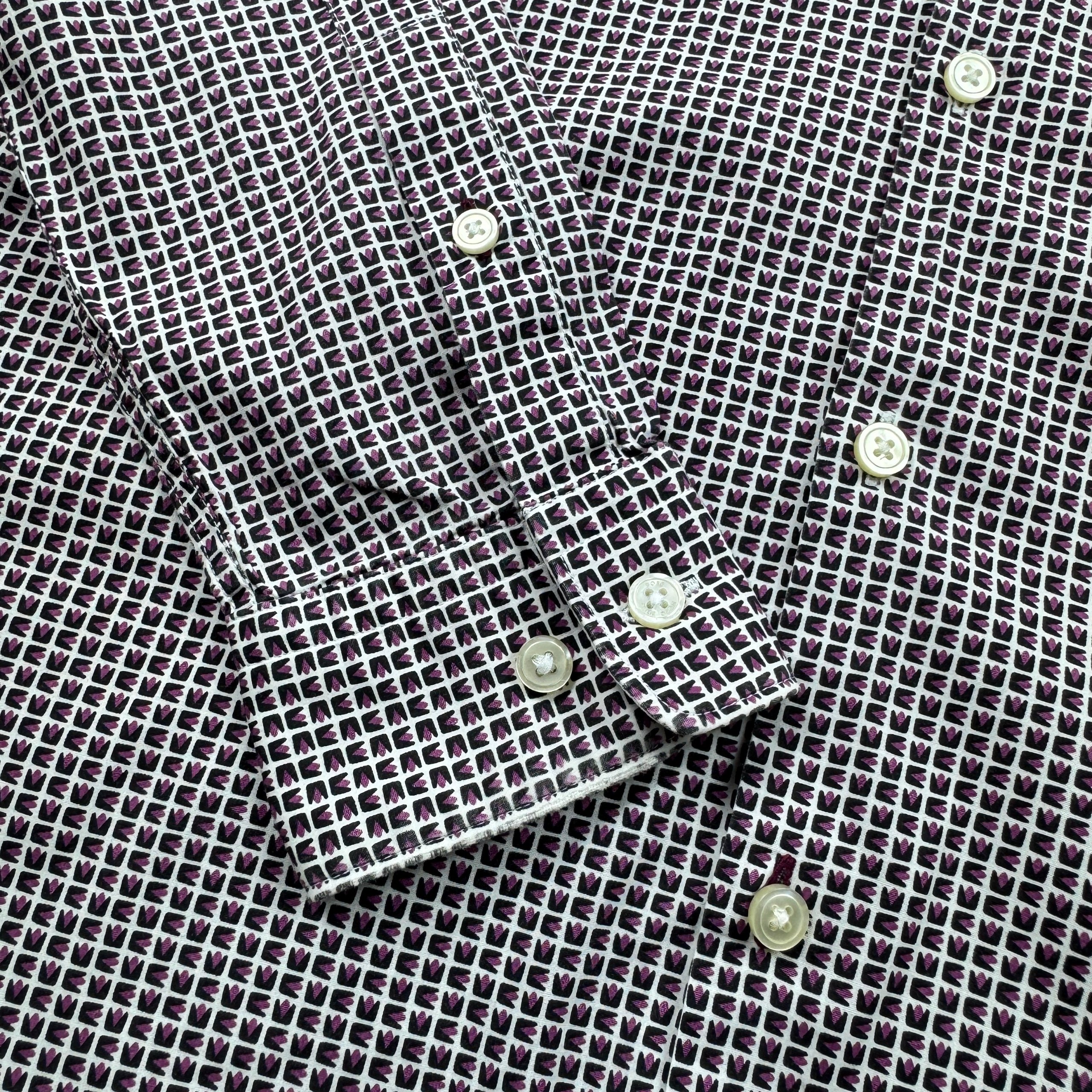 Hugo Boss Men's Patterned Cotton Slim Fit Strerch Shirt S image 5