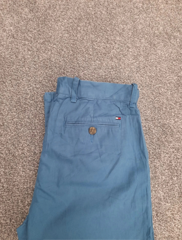 Tommy Hilfiger Custom Fit Stretch Chino Pants,Blue,30" image 6