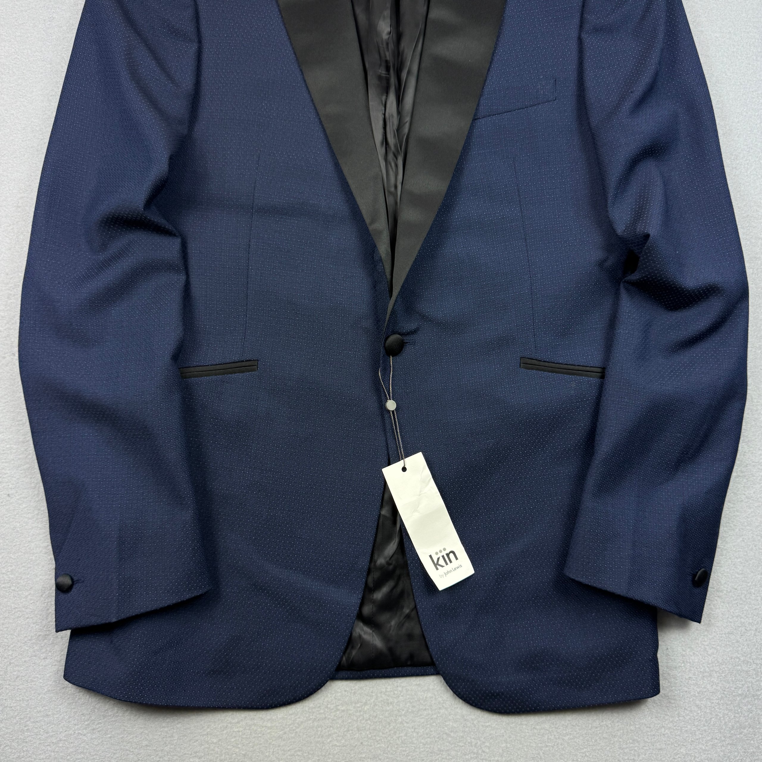 Kin by John Lewis Navy & Black Tuxedo Jacket Size 40L / 50 / L image 3