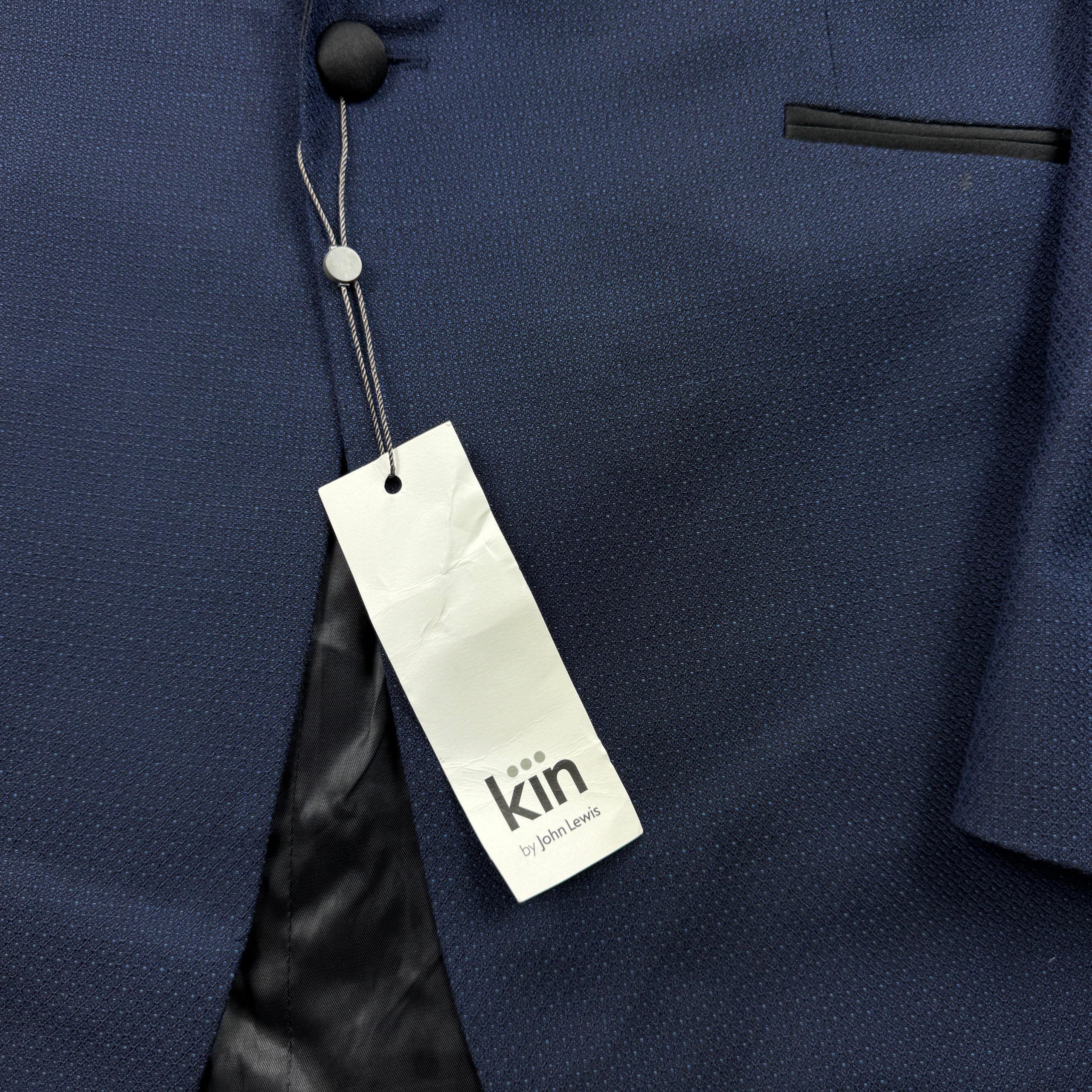 Kin by John Lewis Navy & Black Tuxedo Jacket Size 40L / 50 / L image 4