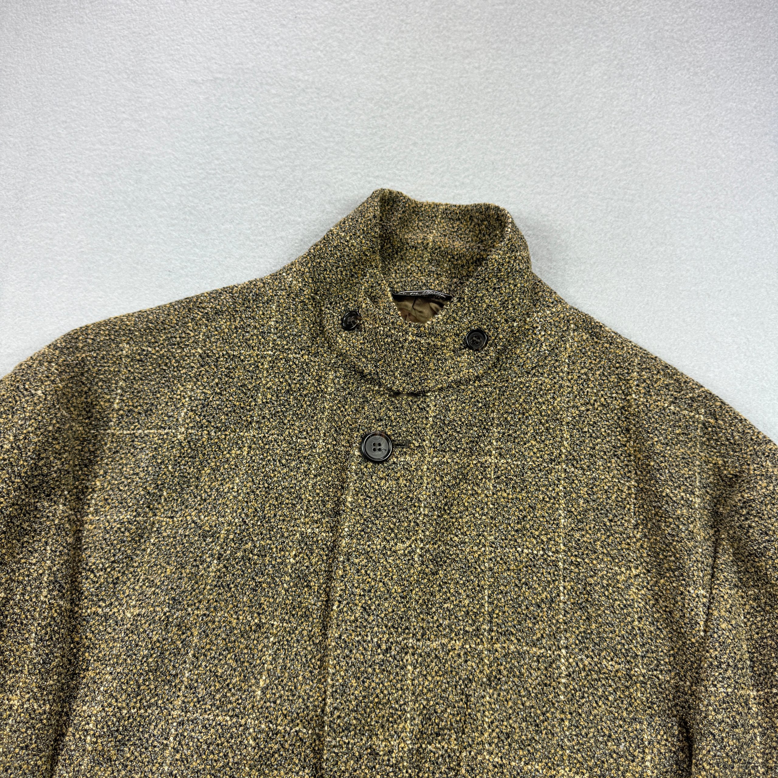 Men`s Fendi Club Brown Checked Wool / Nylon / Viscose Blazer Vintage Sportcoat Size 50R / L image 8