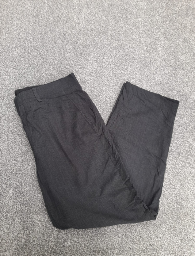 Tommy Hilfiger Mens Charcoal Check Trousers 36" image 2