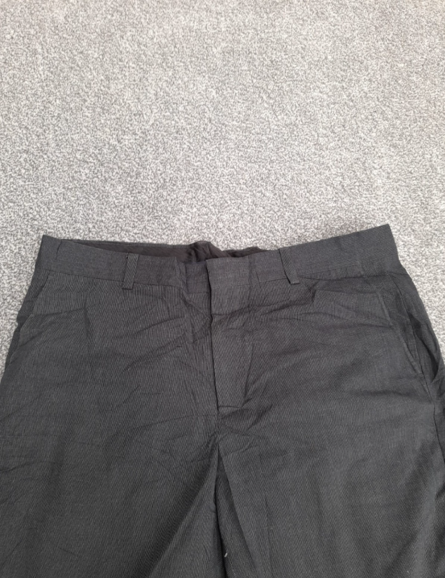Tommy Hilfiger Mens Charcoal Check Trousers 36" image 3
