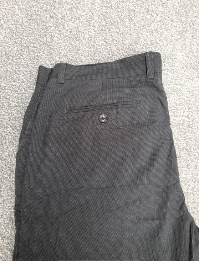 Tommy Hilfiger Mens Charcoal Check Trousers 36" image 5
