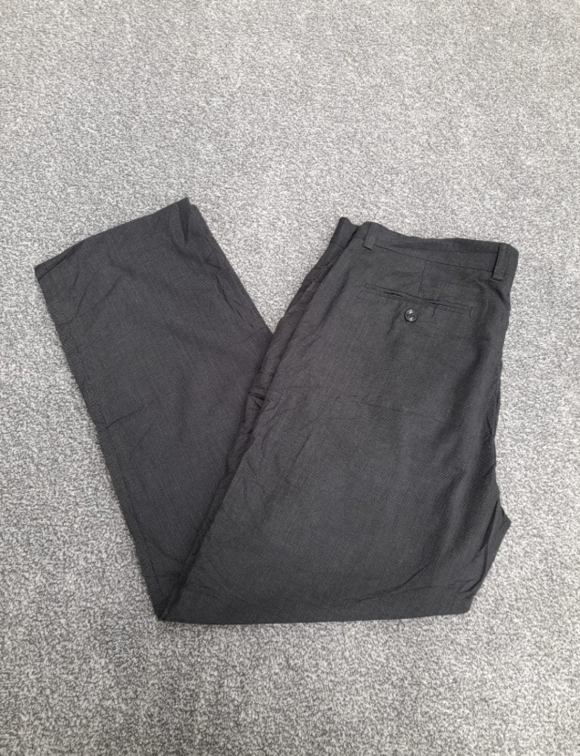 Tommy Hilfiger Mens Charcoal Check Trousers 36" image 7