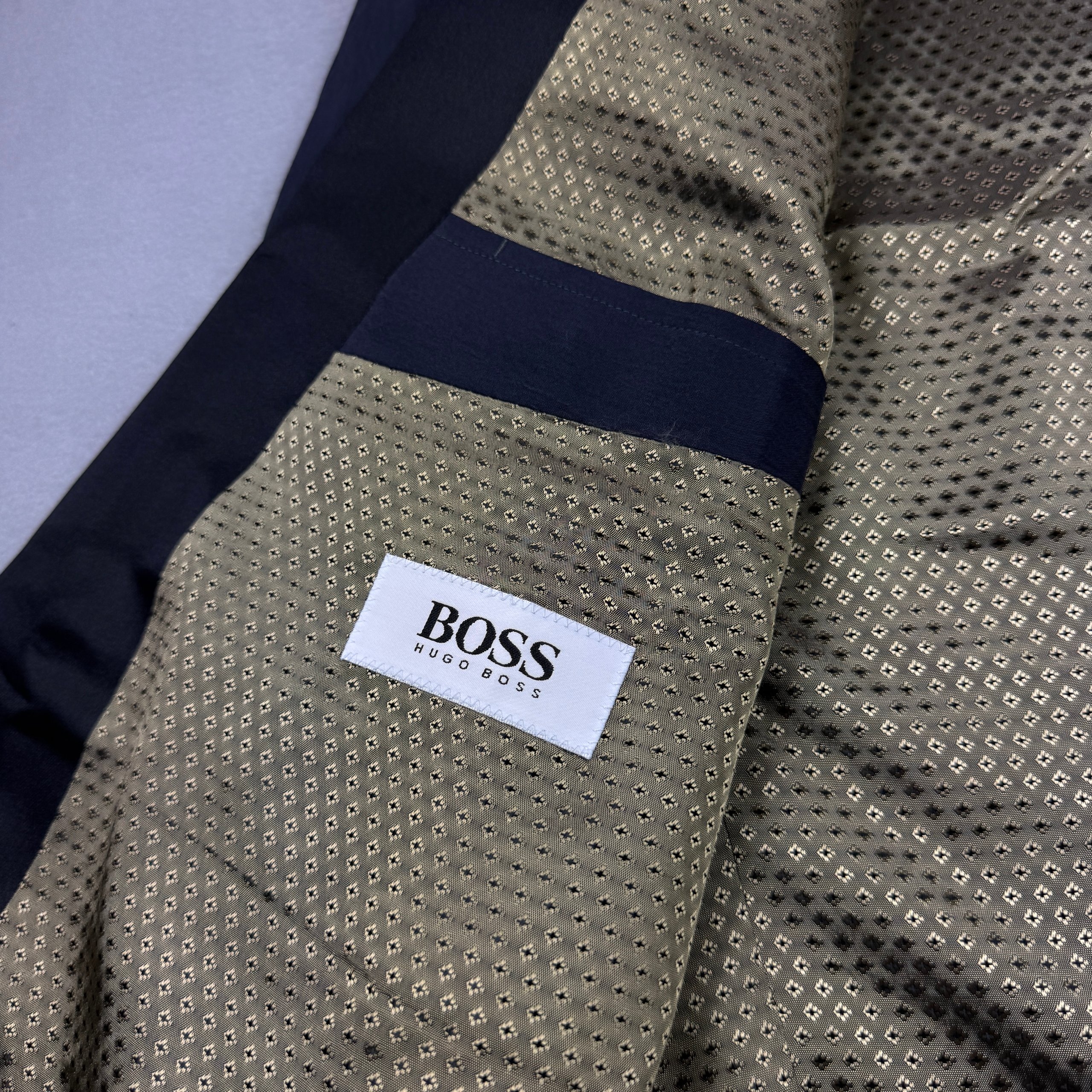Vintage Hugo Boss Vivaldi / Opera Navy & Black Double-Breasted Tuxedo Silk Blazer Size 56 / XXL image 10