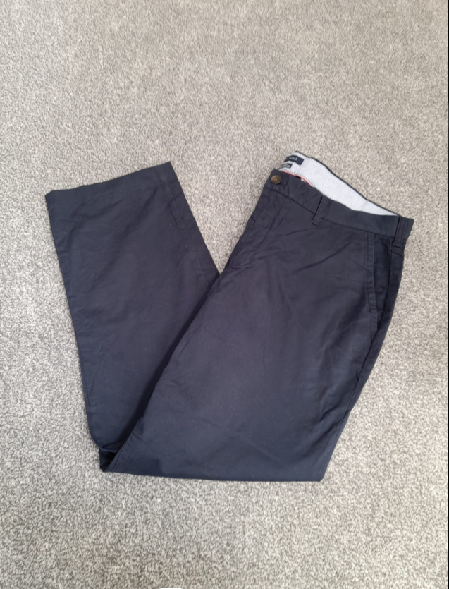 Tommy Hilfiger Navy Custom Fit Chinos 38" image 7