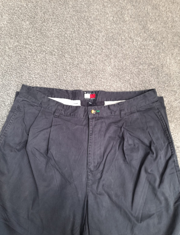 Tommy Hilfiger Men's Navy Pleated Chinos 36" image 4