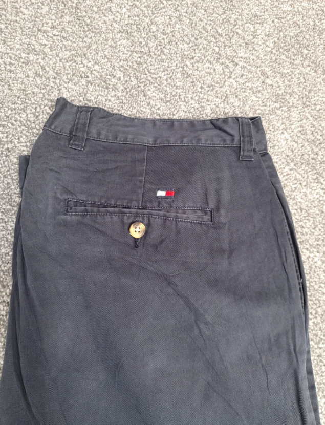 Tommy Hilfiger Men's Navy Pleated Chinos 36" image 5