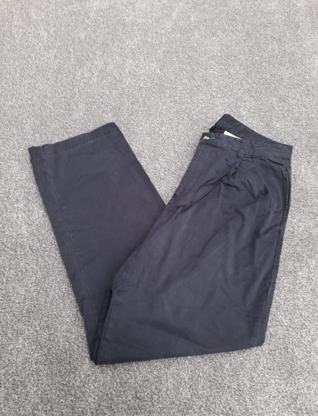Tommy Hilfiger Men's Navy Pleated Chinos 36" image 7