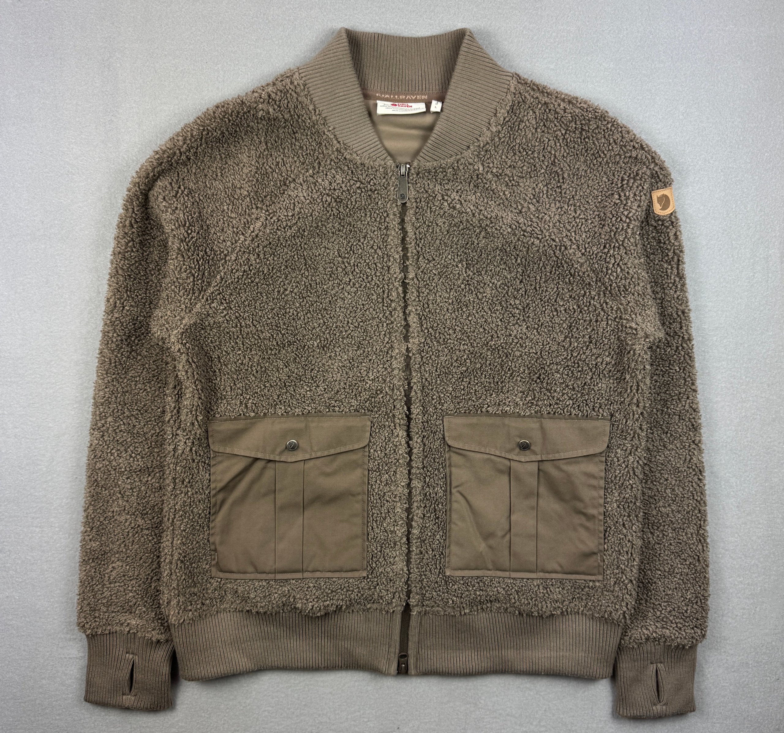 Fjällräven Greenland Pile Brown Sherpa Fleece Jacket Women`s Size L