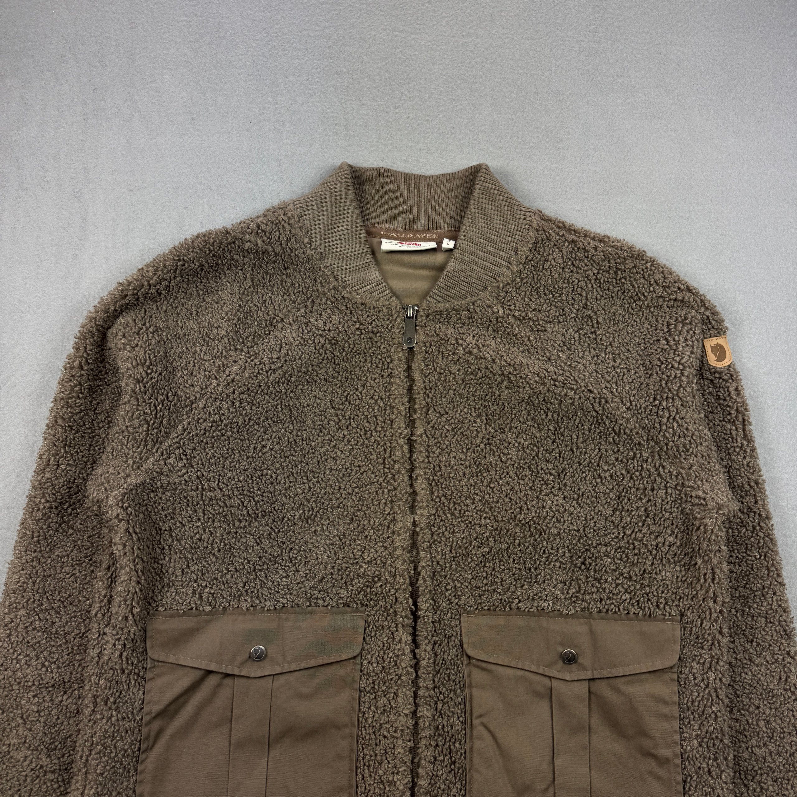 Fjällräven Greenland Pile Brown Sherpa Fleece Jacket Women`s Size L image 4