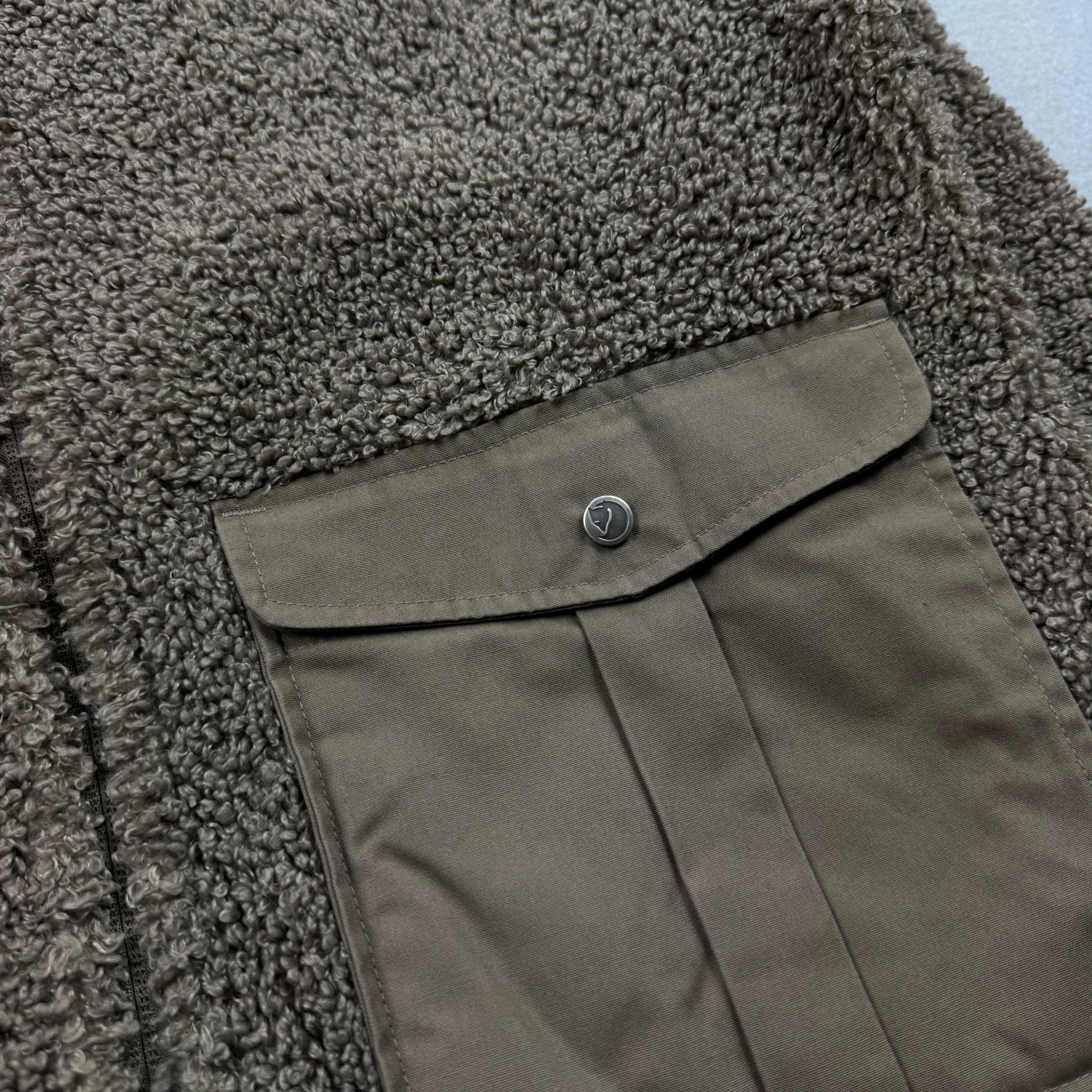 Fjällräven Greenland Pile Brown Sherpa Fleece Jacket Women`s Size L image 8