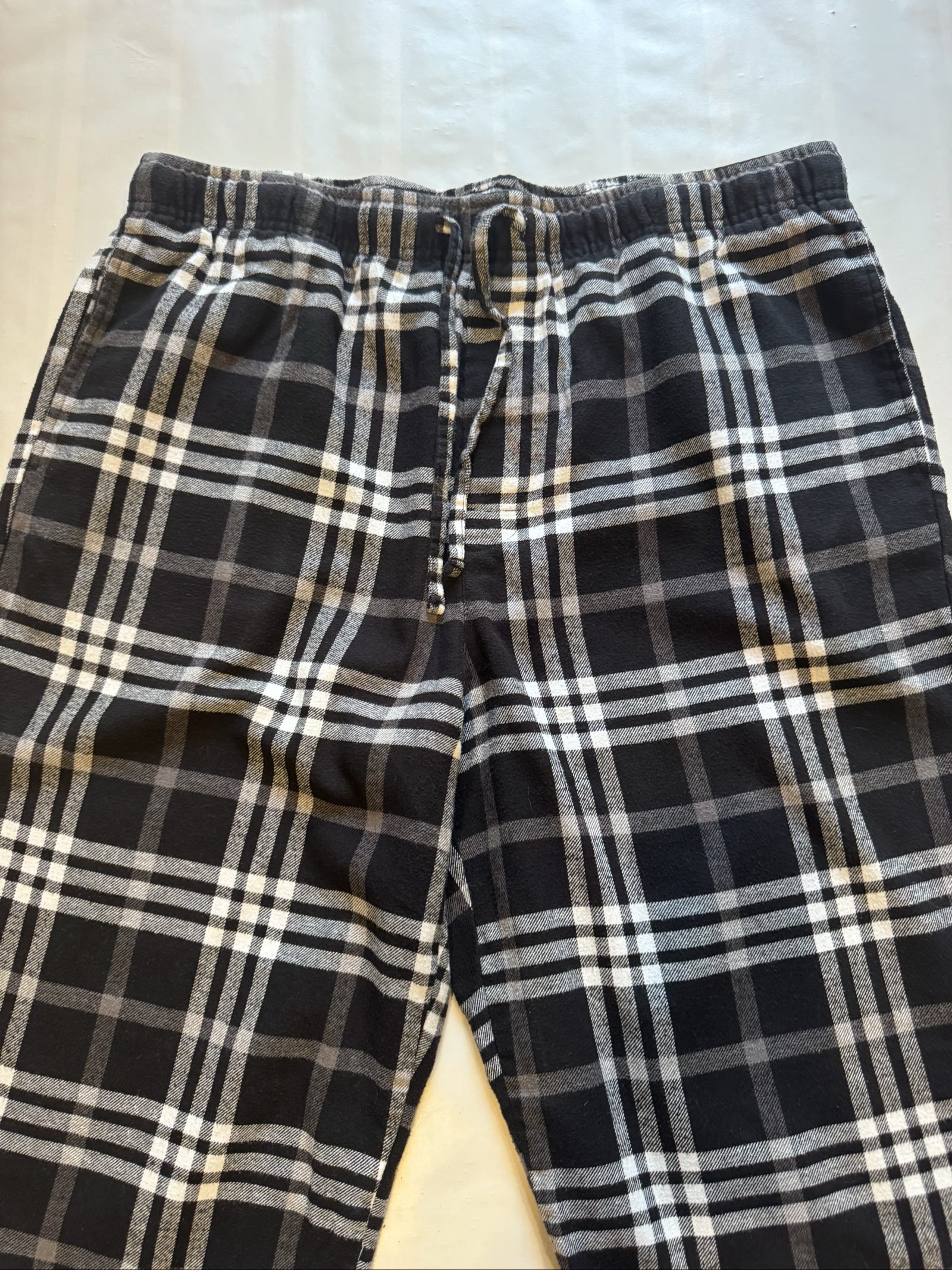 Sonoma Black & White Plaid Sleepwear Pants Large Cotton Polyester image 3
