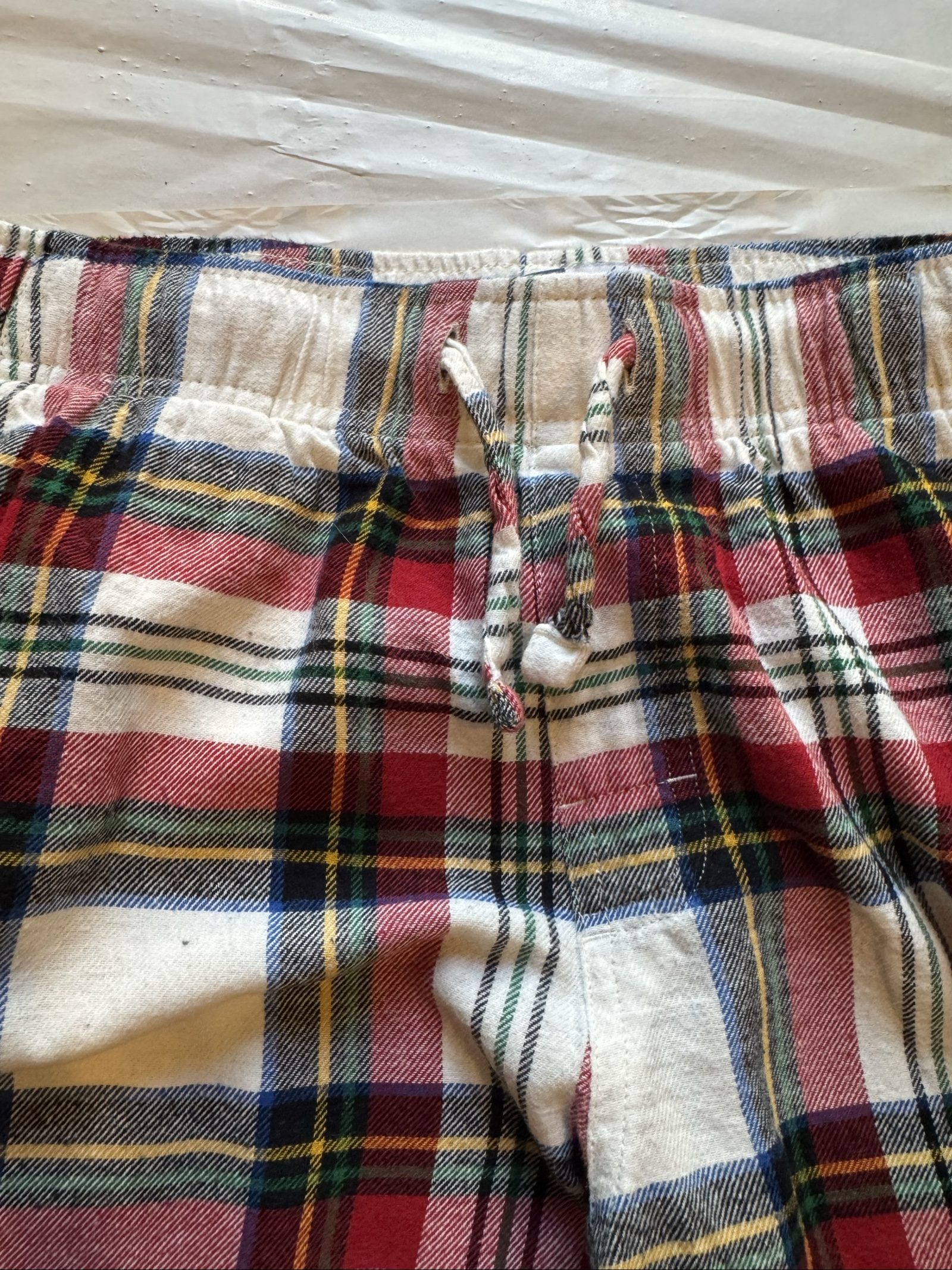 Old Navy Men's Red & White Plaid Cotton Lounge Pants Medium image 3