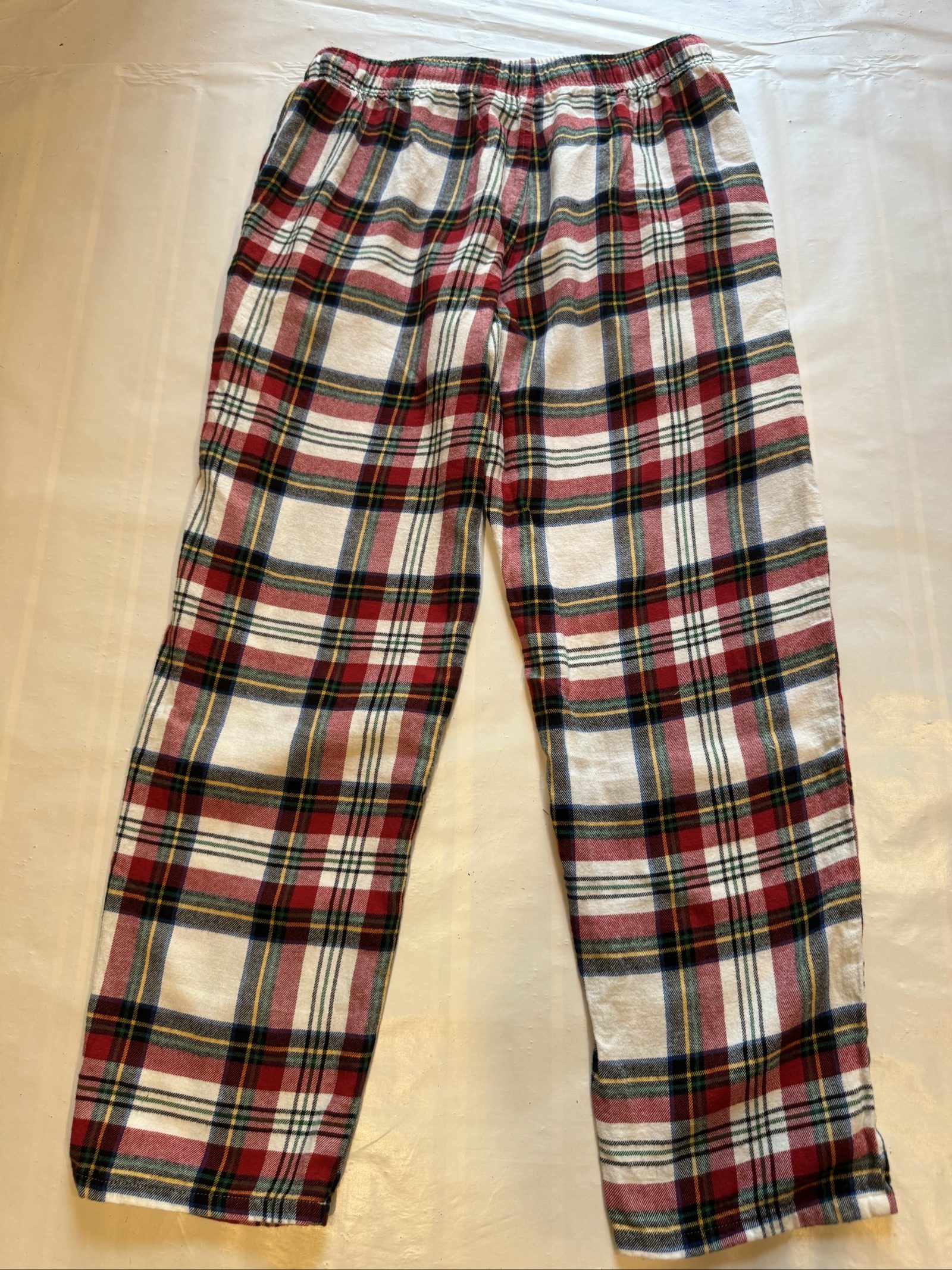 Old Navy Men's Red & White Plaid Cotton Lounge Pants Medium image 6