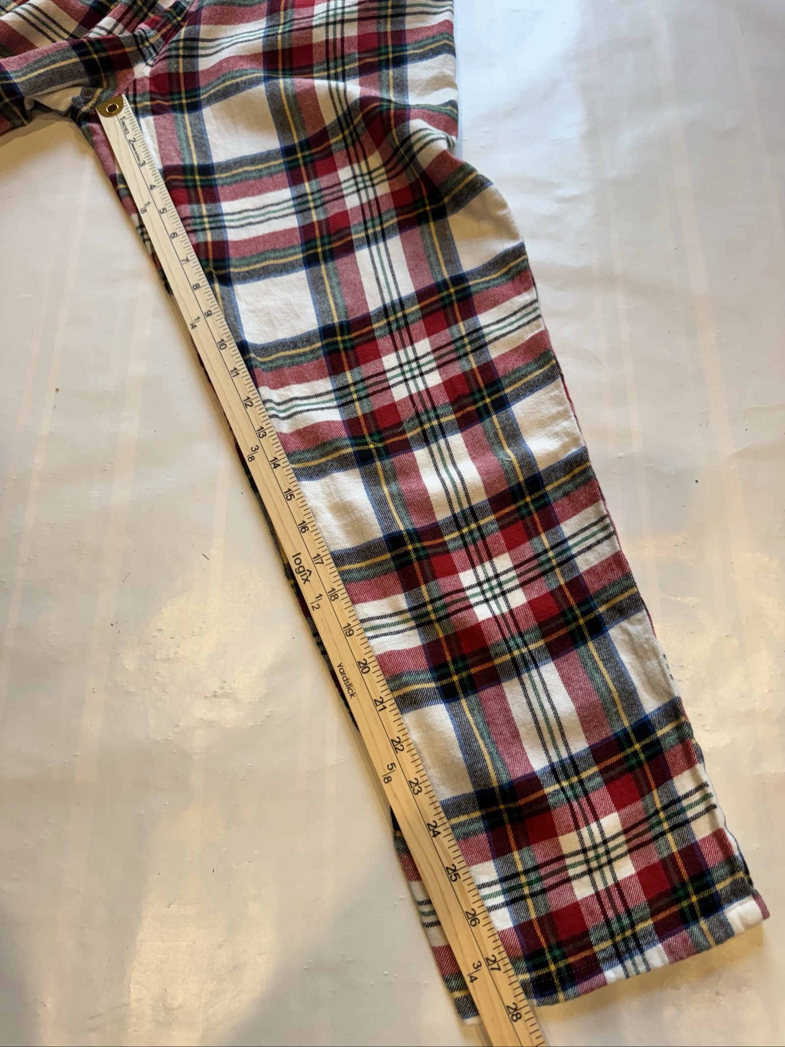 Old Navy Men's Red & White Plaid Cotton Lounge Pants Medium image 7